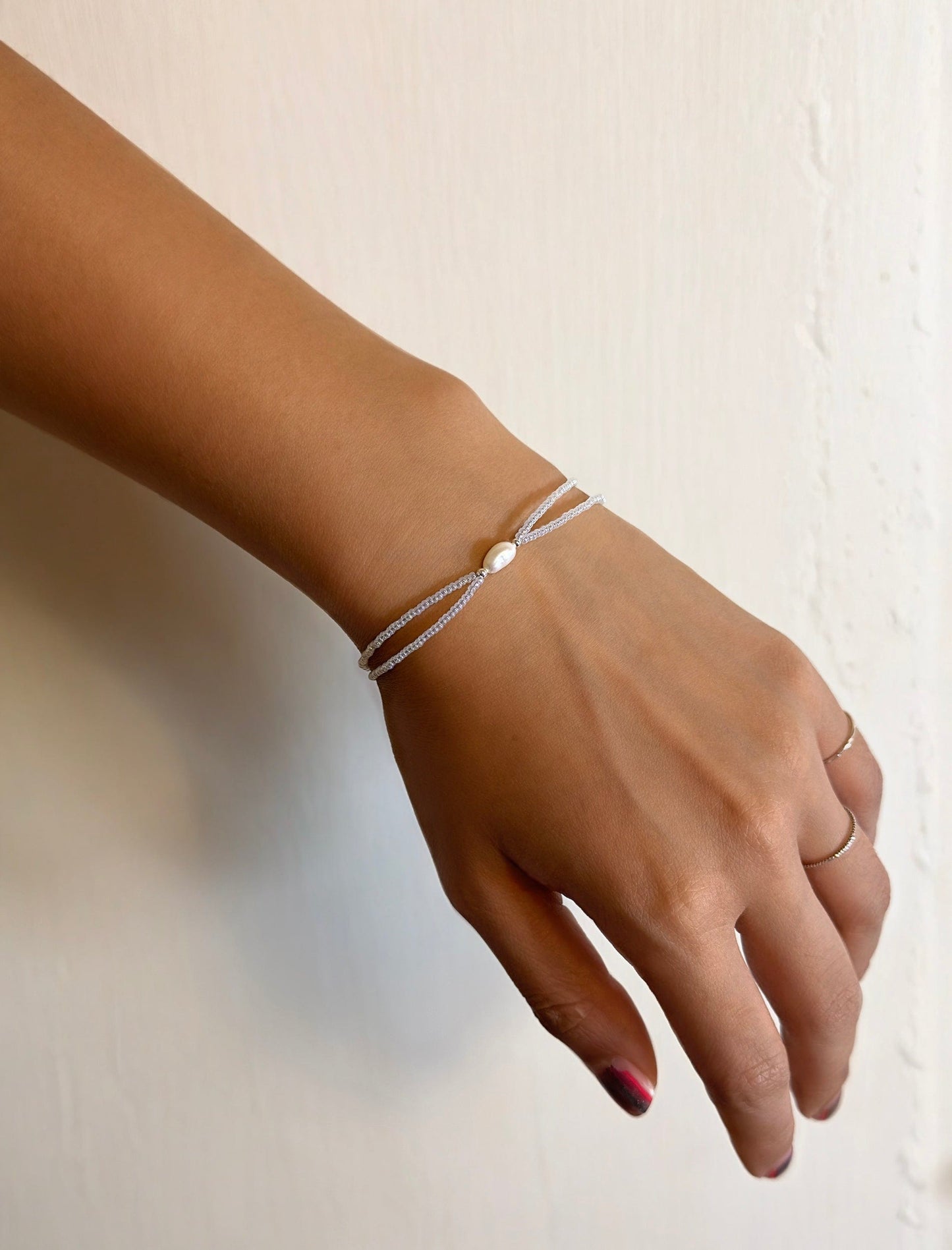 Pearl tassel bracelet 06-Jaekim-APOC STORE