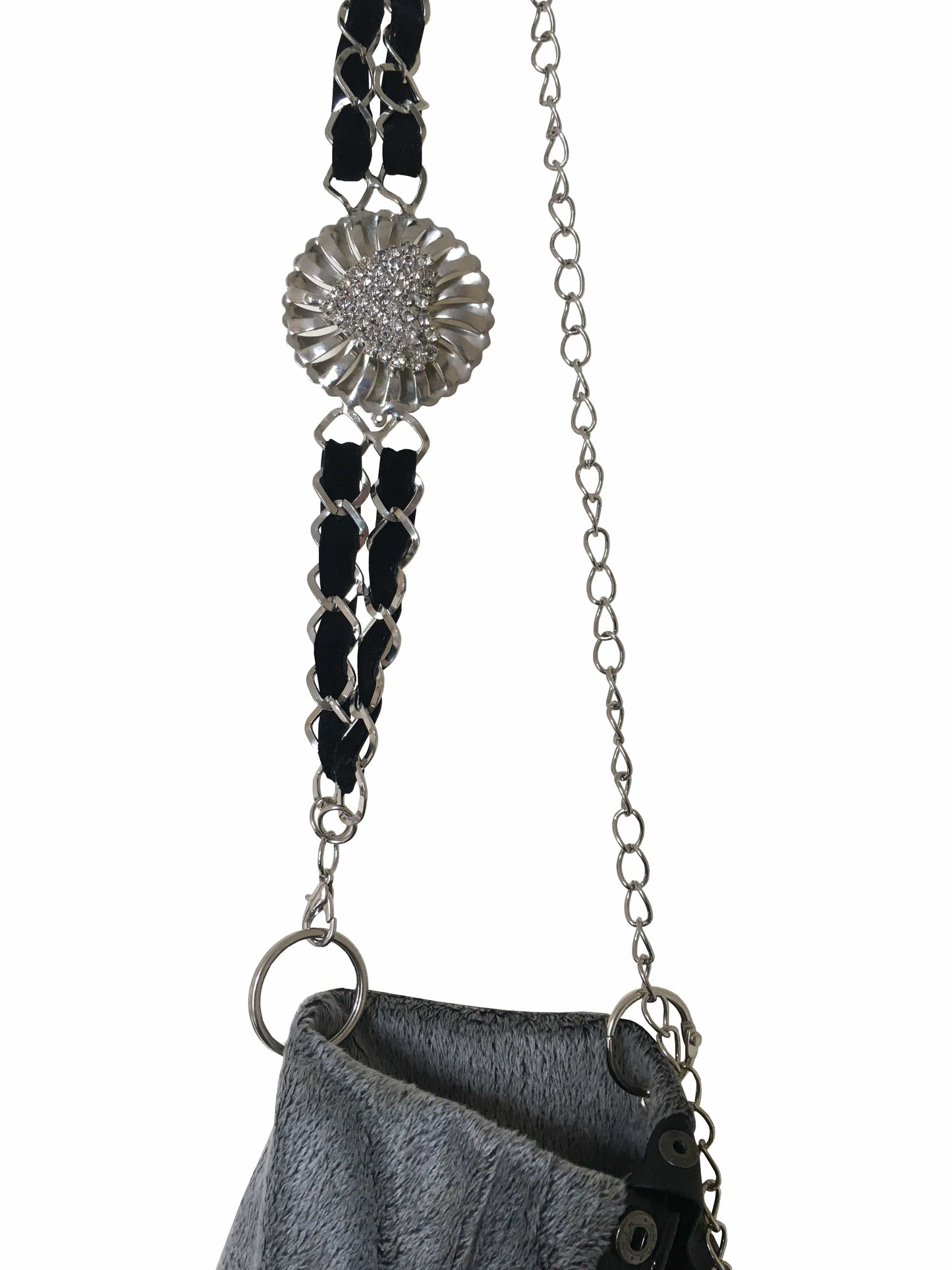 Pvc long glove diamond heart handle hand bag-phlegm-APOC STORE