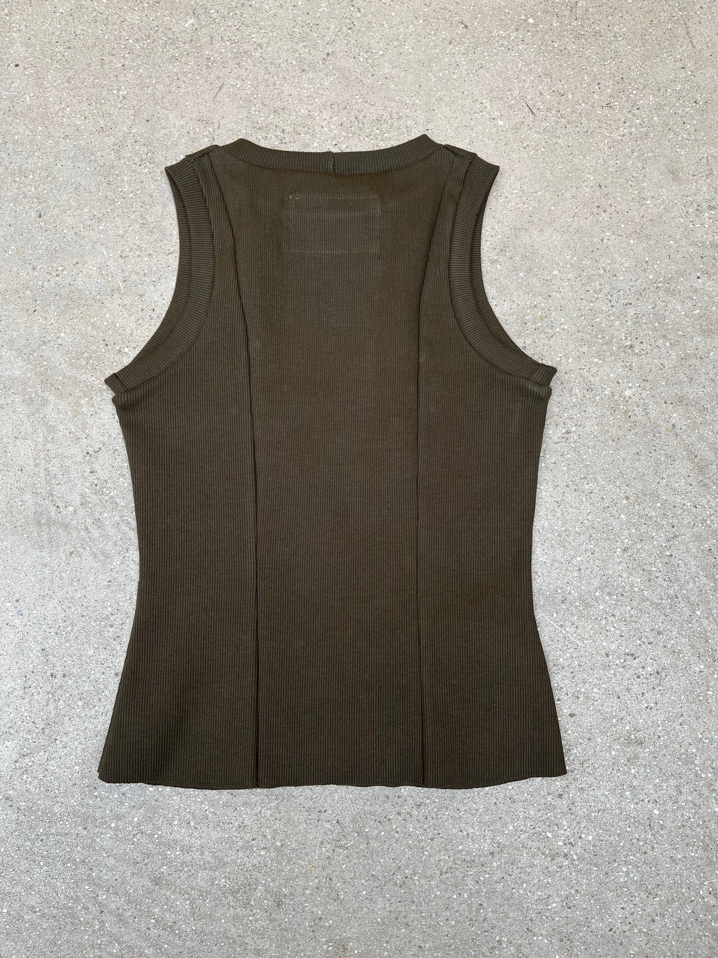 Orchid Vest Khaki-Hannah Creak-APOC STORE