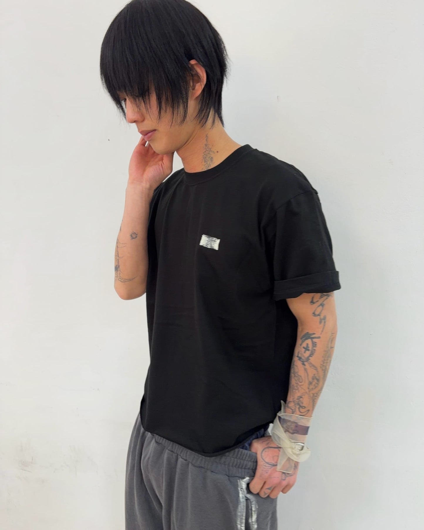Cut off T-shirts (Black)-EGNARTS-APOC STORE