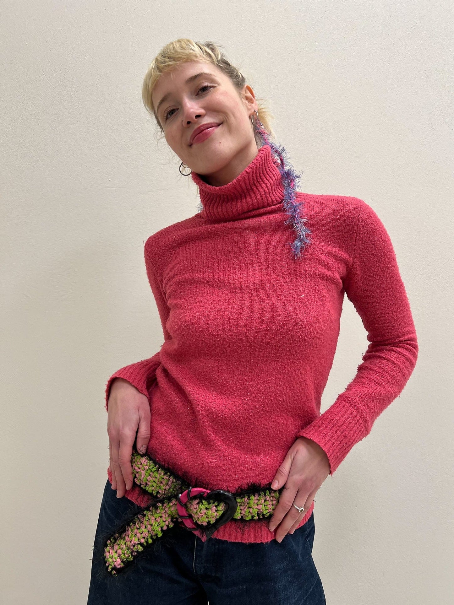 Heart buckle belt green-TATi-APOC STORE