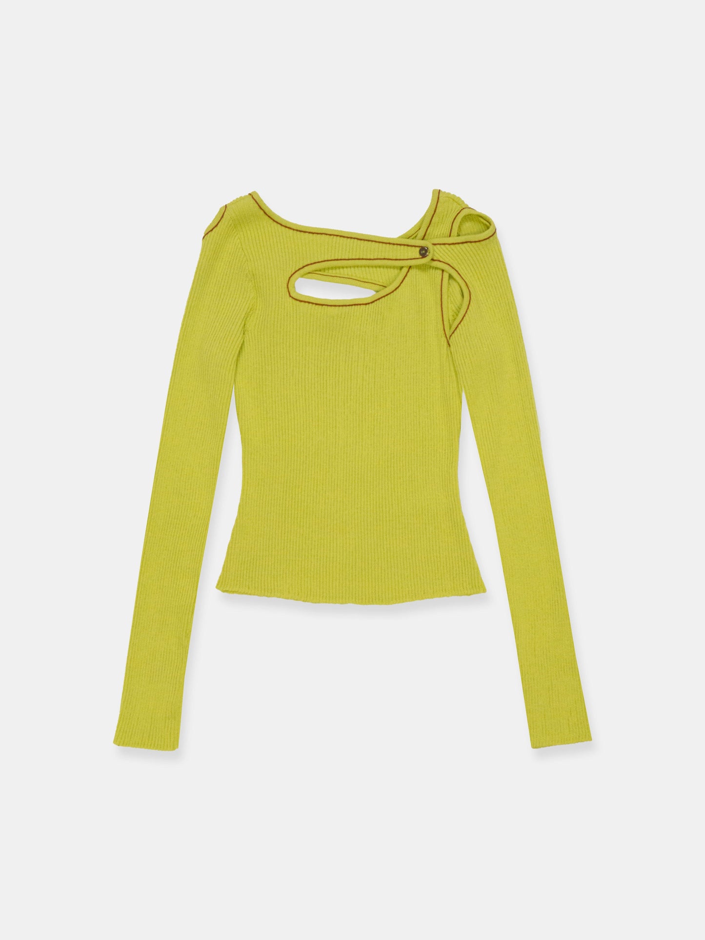 Score Knit Top Lime-René Scheibenbauer-APOC STORE