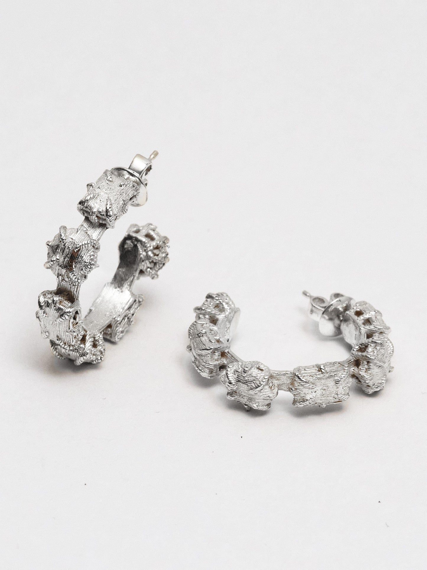 Solid stone hoops - textured small-MQT-APOC STORE