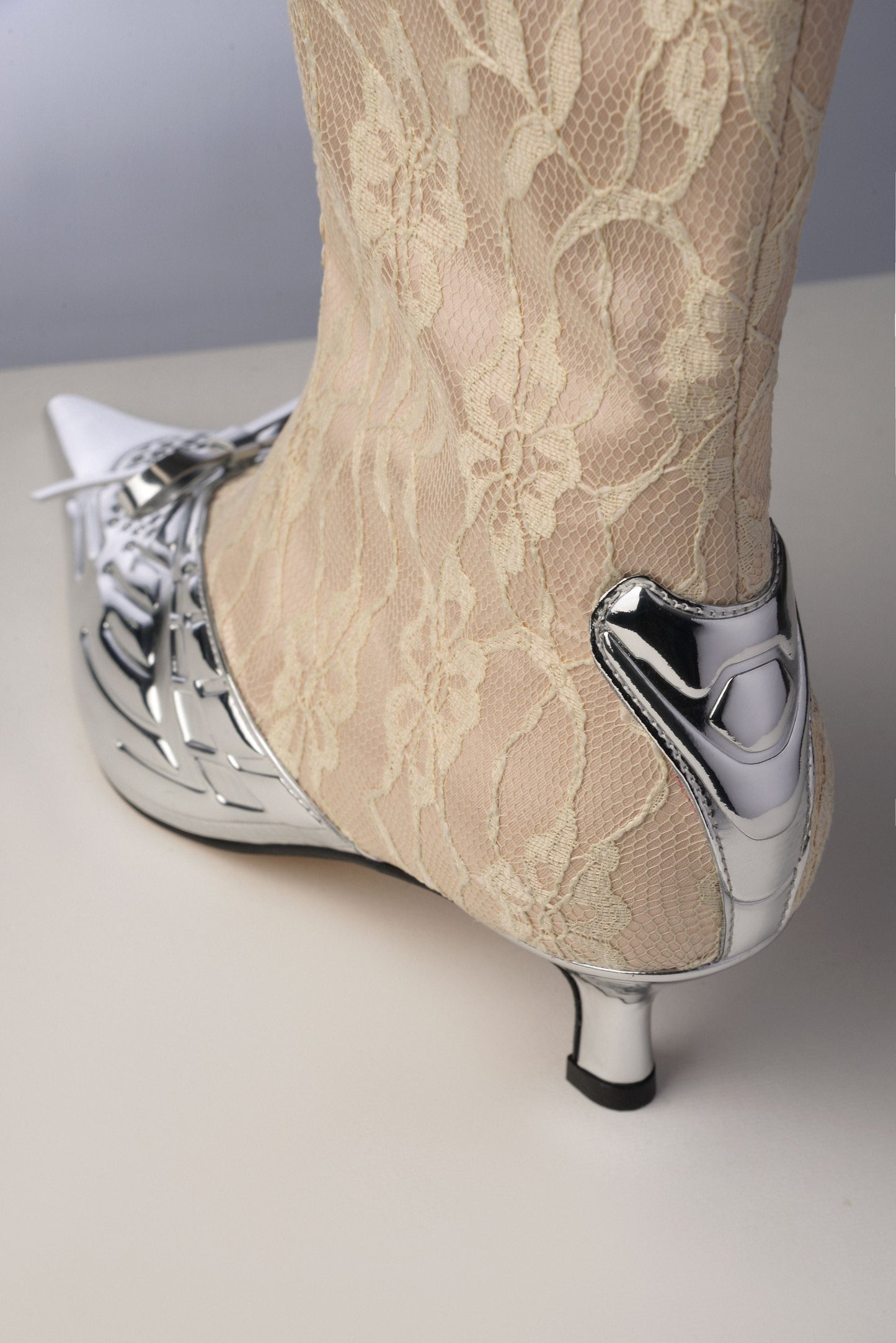 IM Silver Chrome Boots-Invasive Modification-APOC STORE