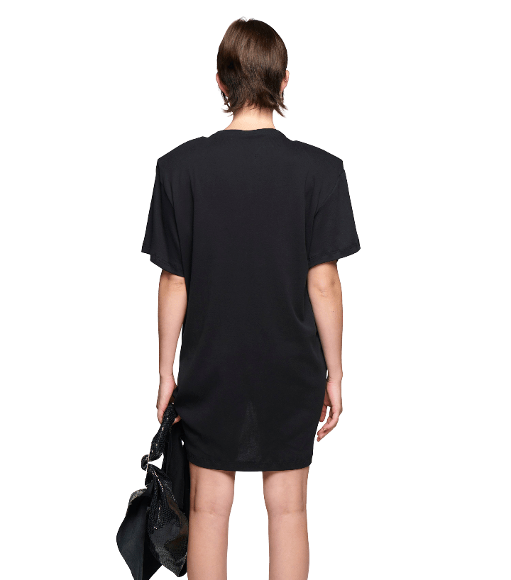 Scrunch T-Shirt Dress - Black-Karlaidlaw-APOC STORE