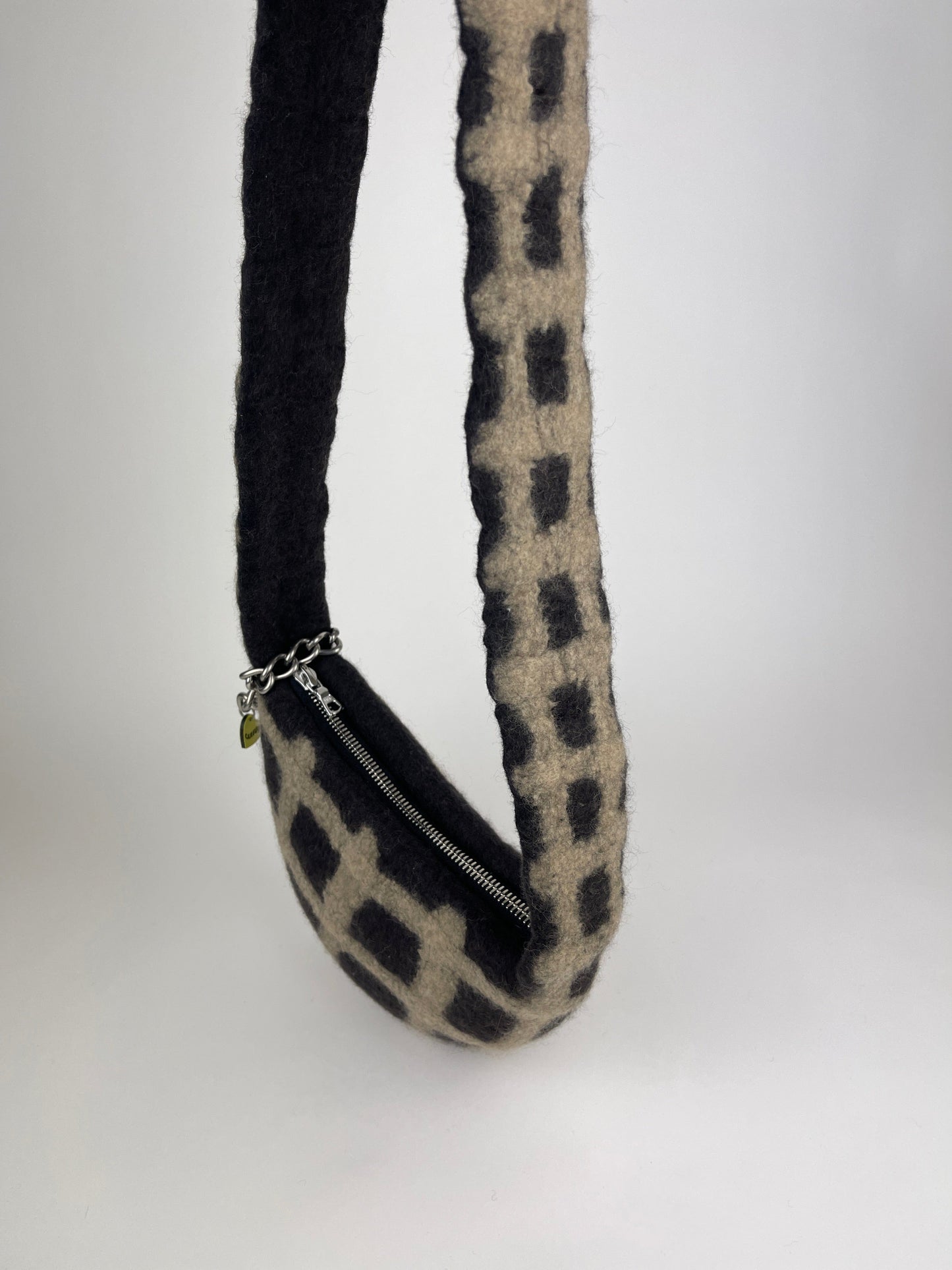 PLAID BAG CROSSBODY #7 - Charcoal / Beige-Carboot-APOC STORE