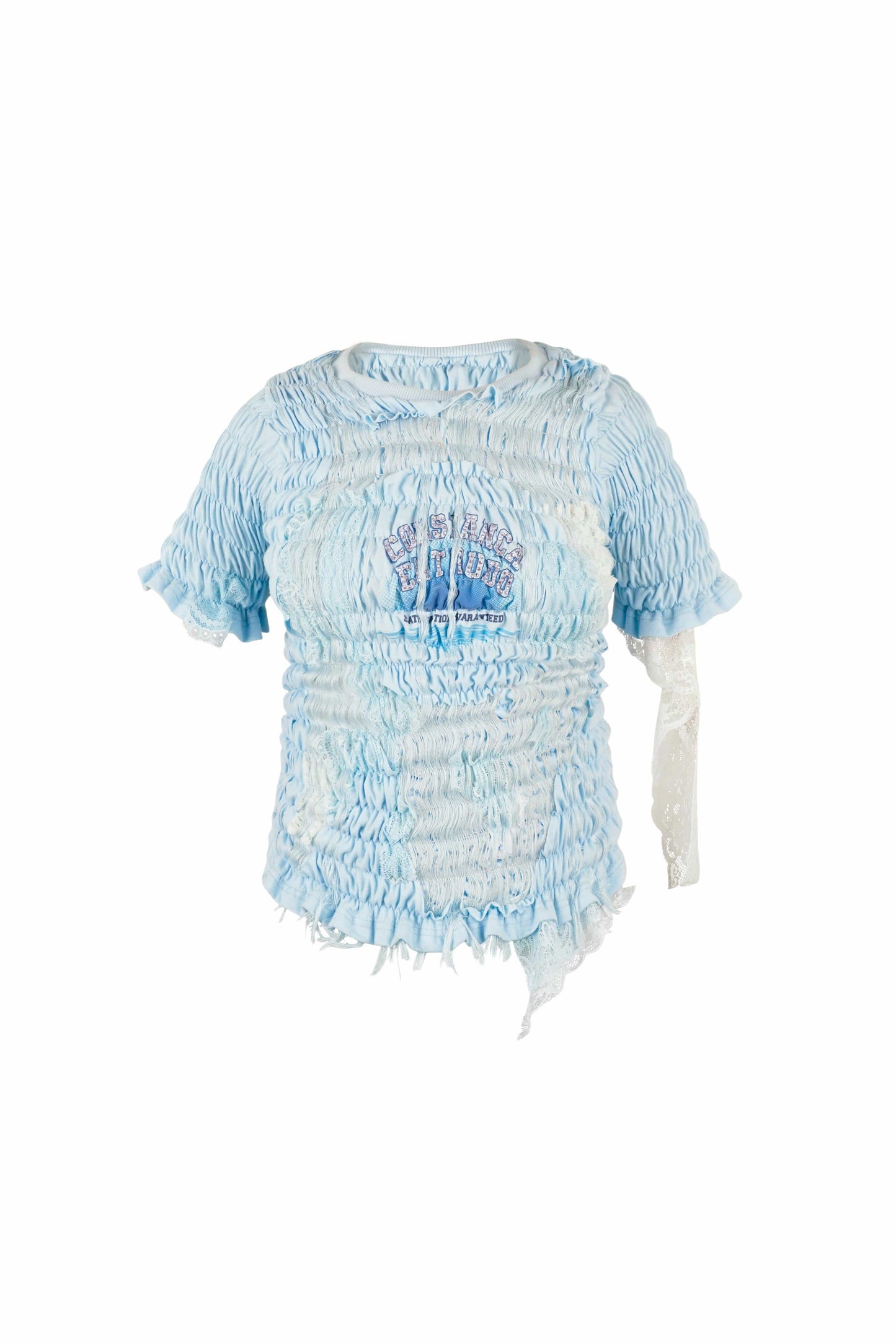 Unwoven Deconstructed T-shirt Blue-Constanca Entrudo-APOC STORE