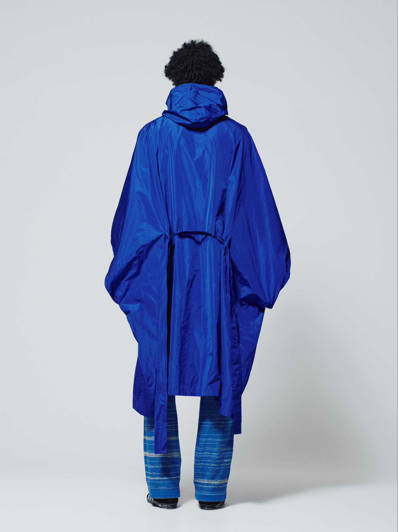 SUPPORTER PONCHO COAT BLUE-Cognomen-APOC STORE