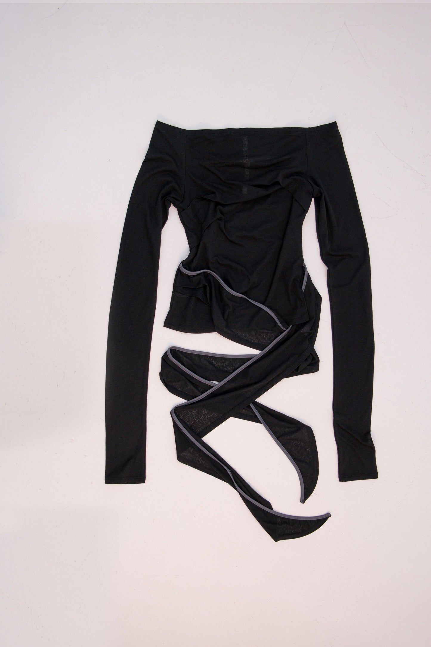 TWIST OFF-SHOULDER TOP BLACK-Lalameemee-APOC STORE