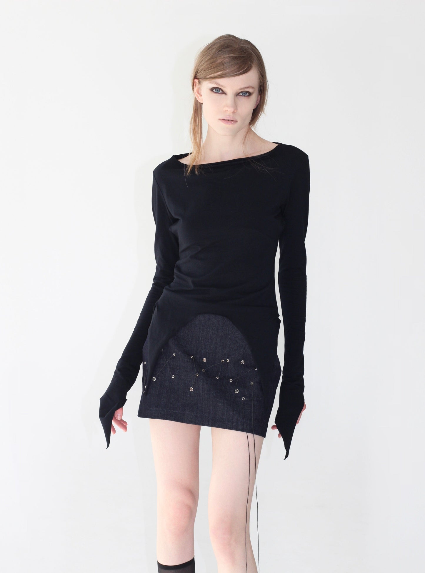 Longsleeve Gothic in Black color-V4K-APOC STORE