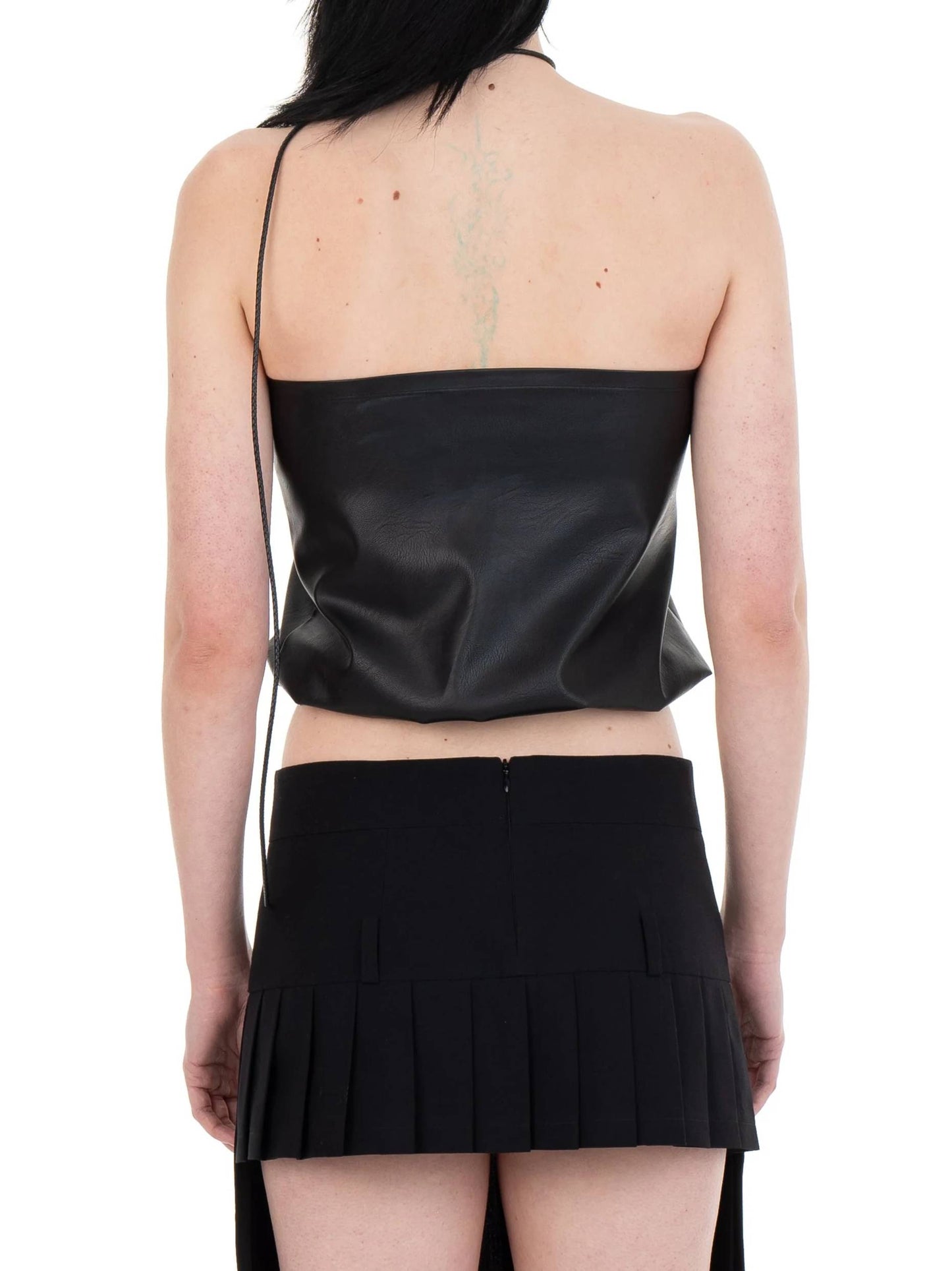 MICROPHONE LEATHER TOP-Urte Kat-APOC STORE