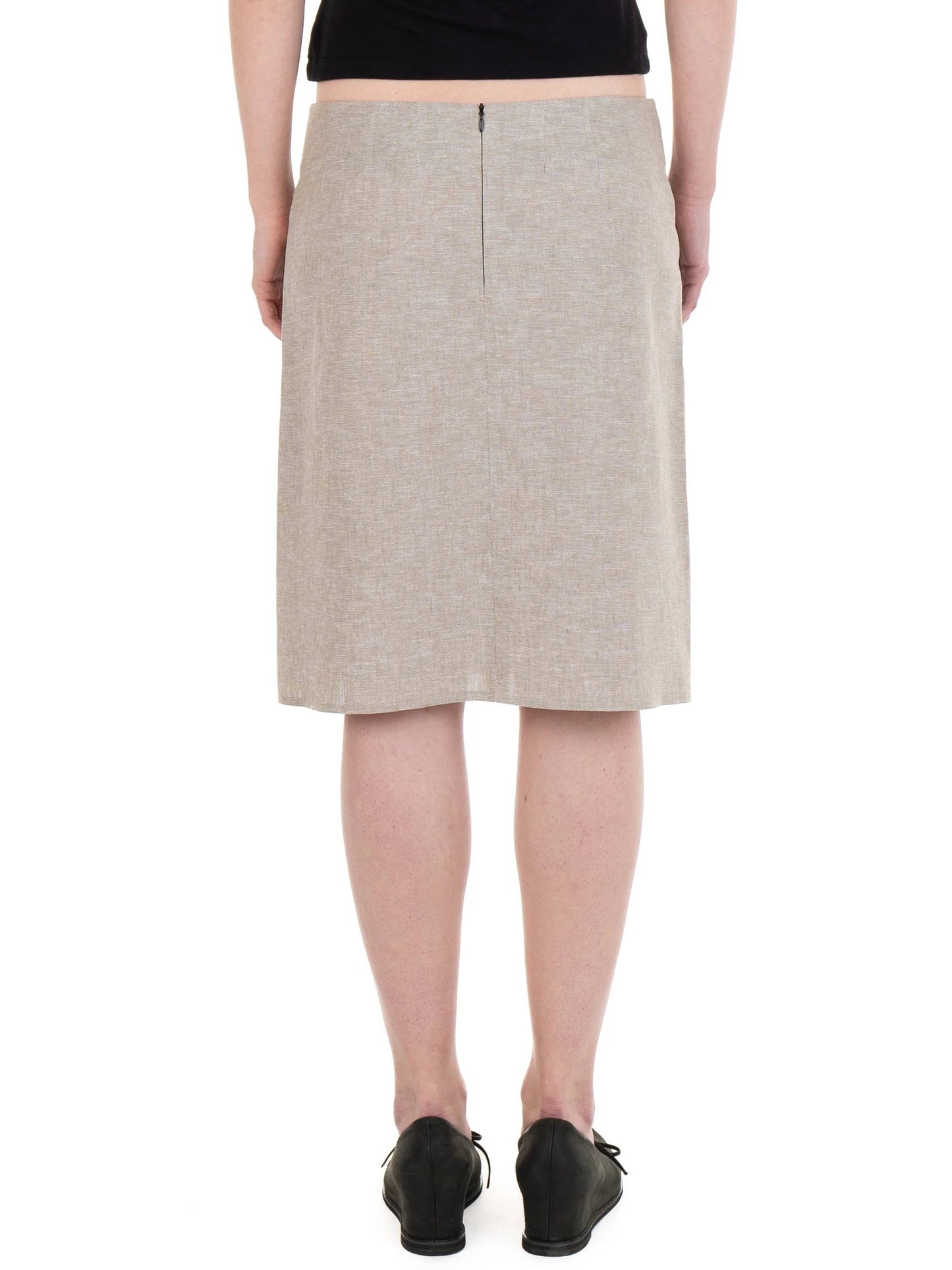 I LOVE YOU LINEN MIDI SKIRT-Urte Kat-APOC STORE