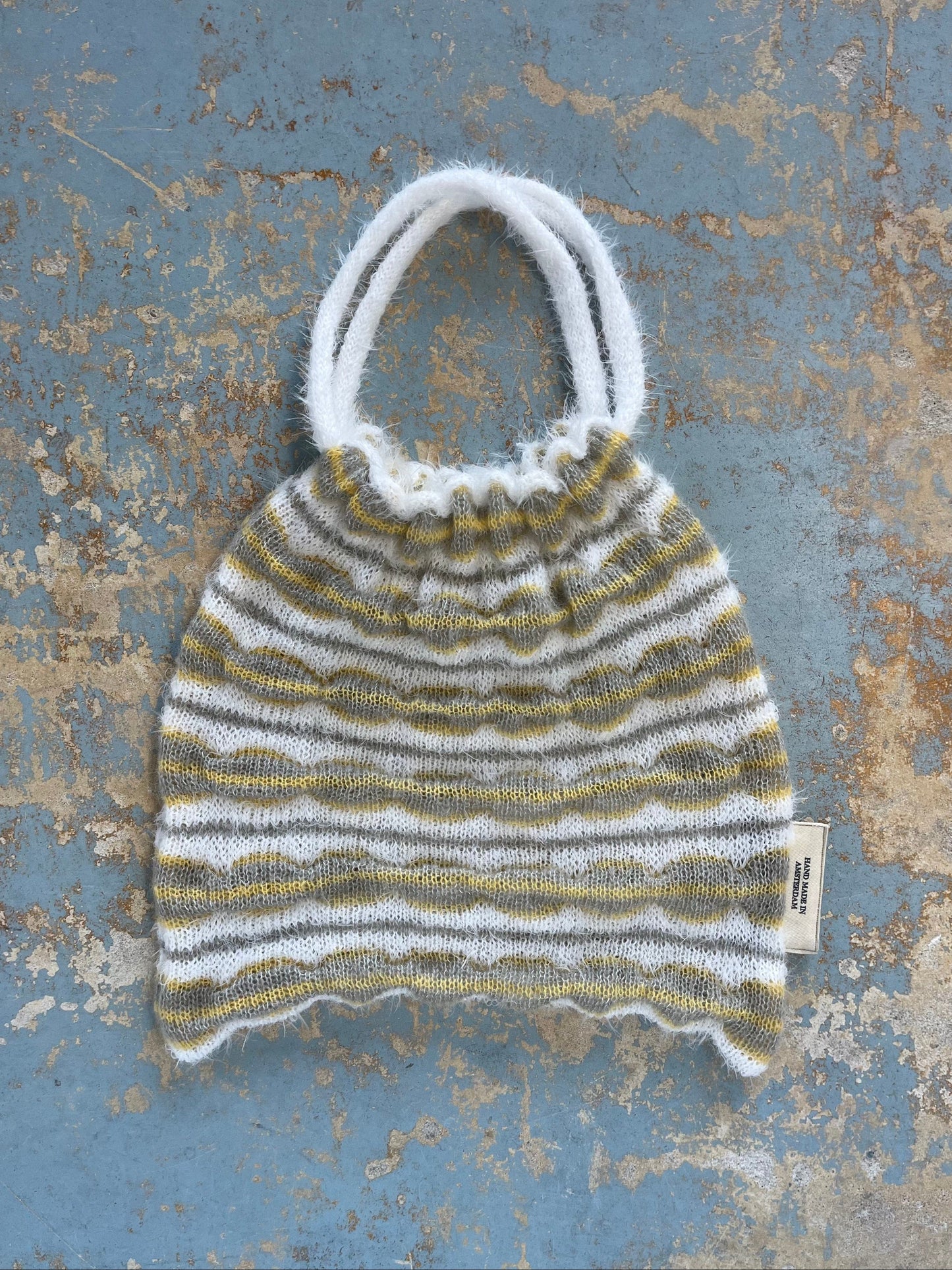 Reversible Knitted Bag Yellow-deparel-APOC STORE