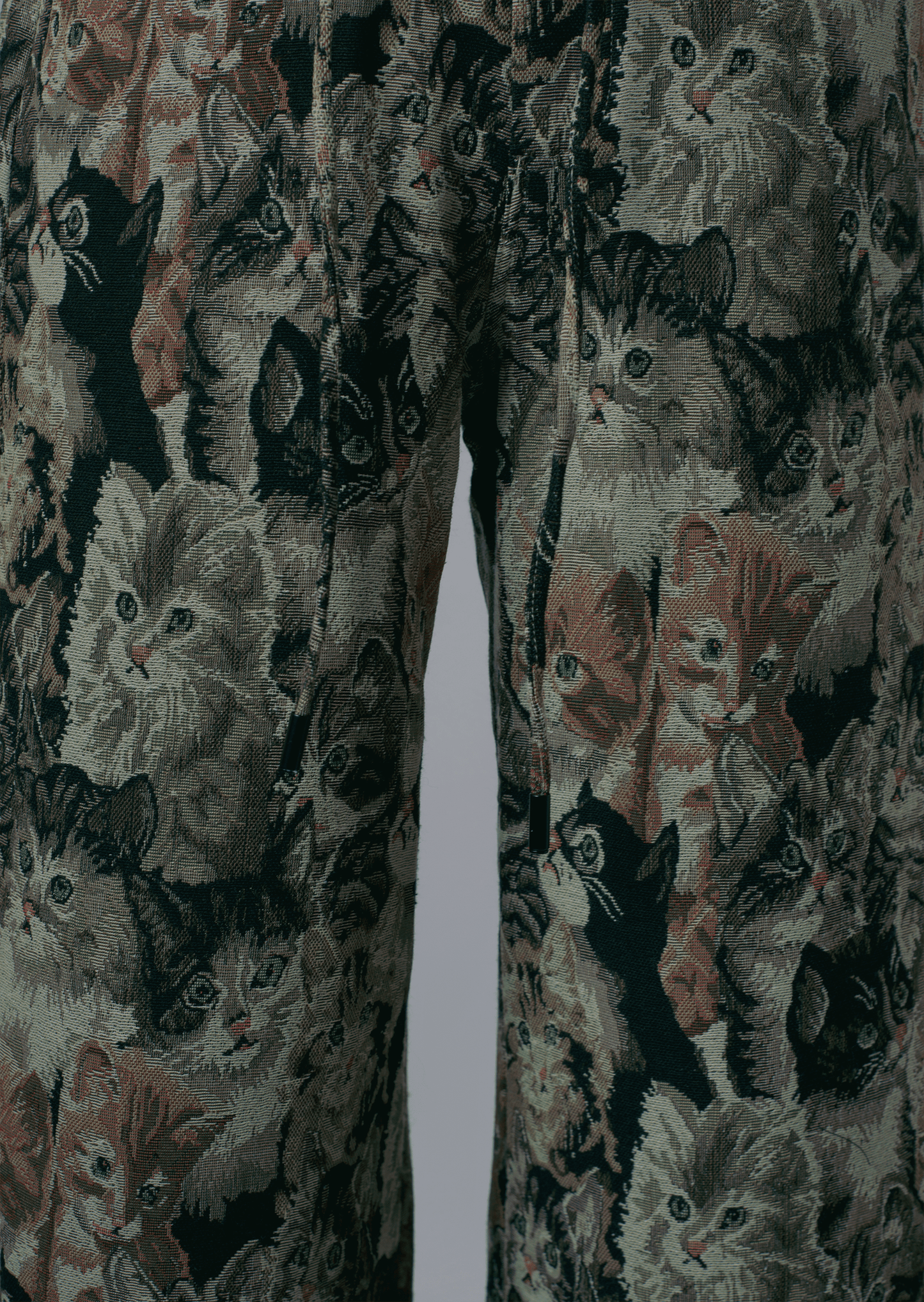 "VINTAGE CATS" DECONSTRUCTED BAGGY JOGGERS-KAWAkEY-APOC STORE