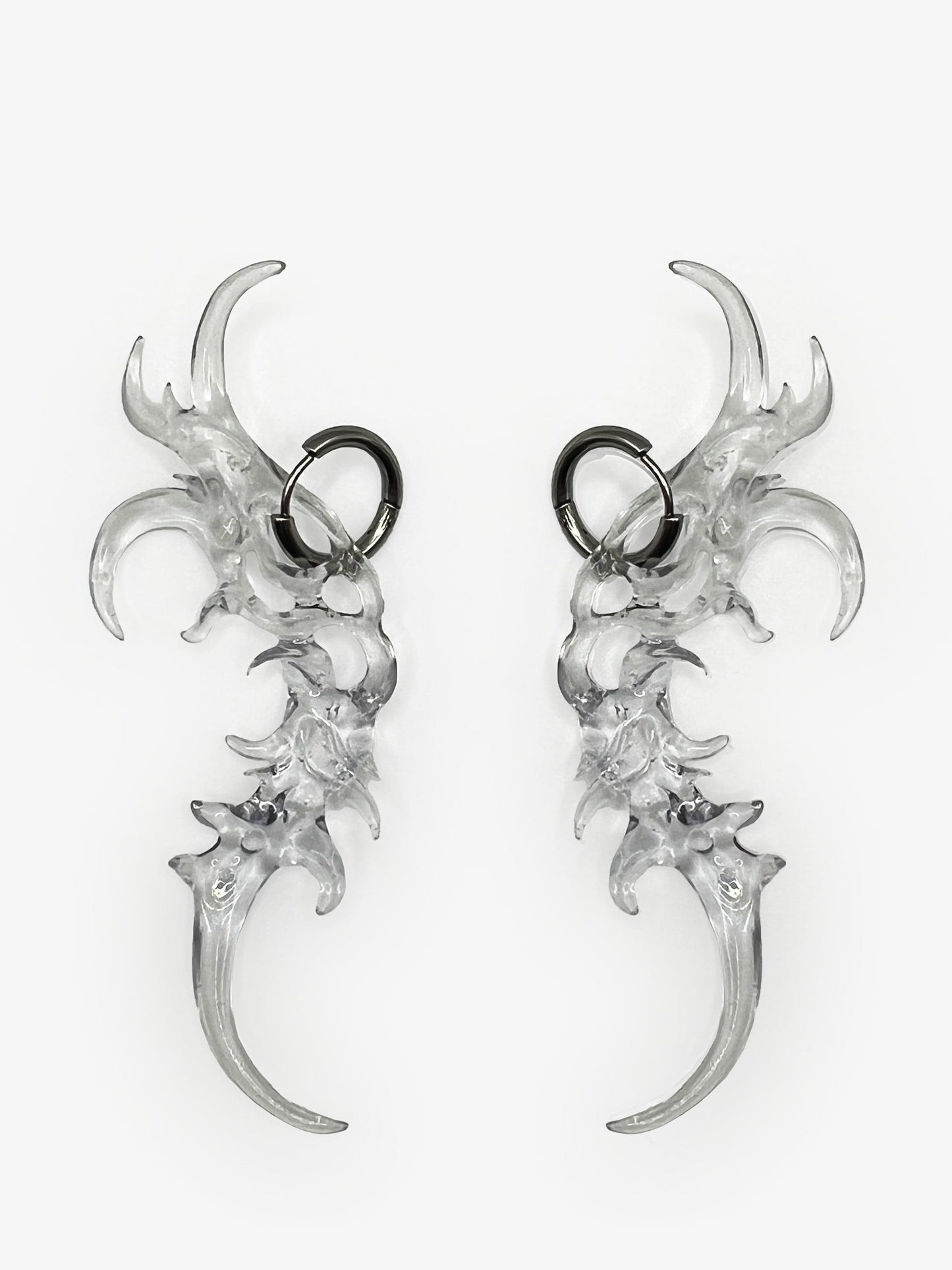 Organic Form Earrings Transparent-WHYNOEN-APOC STORE