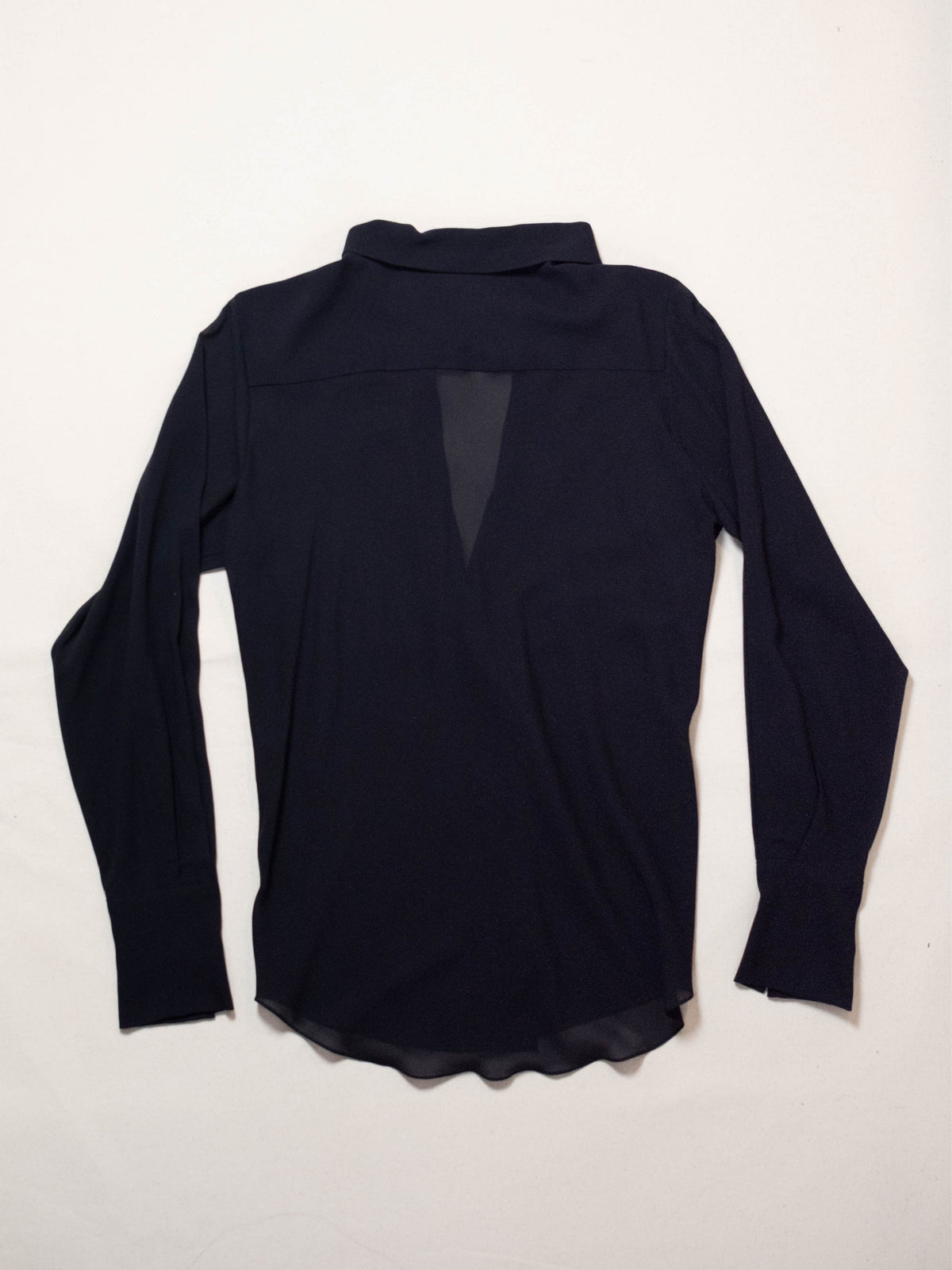 Bias Shirt in Black Silk-Pedro Trindade-APOC STORE