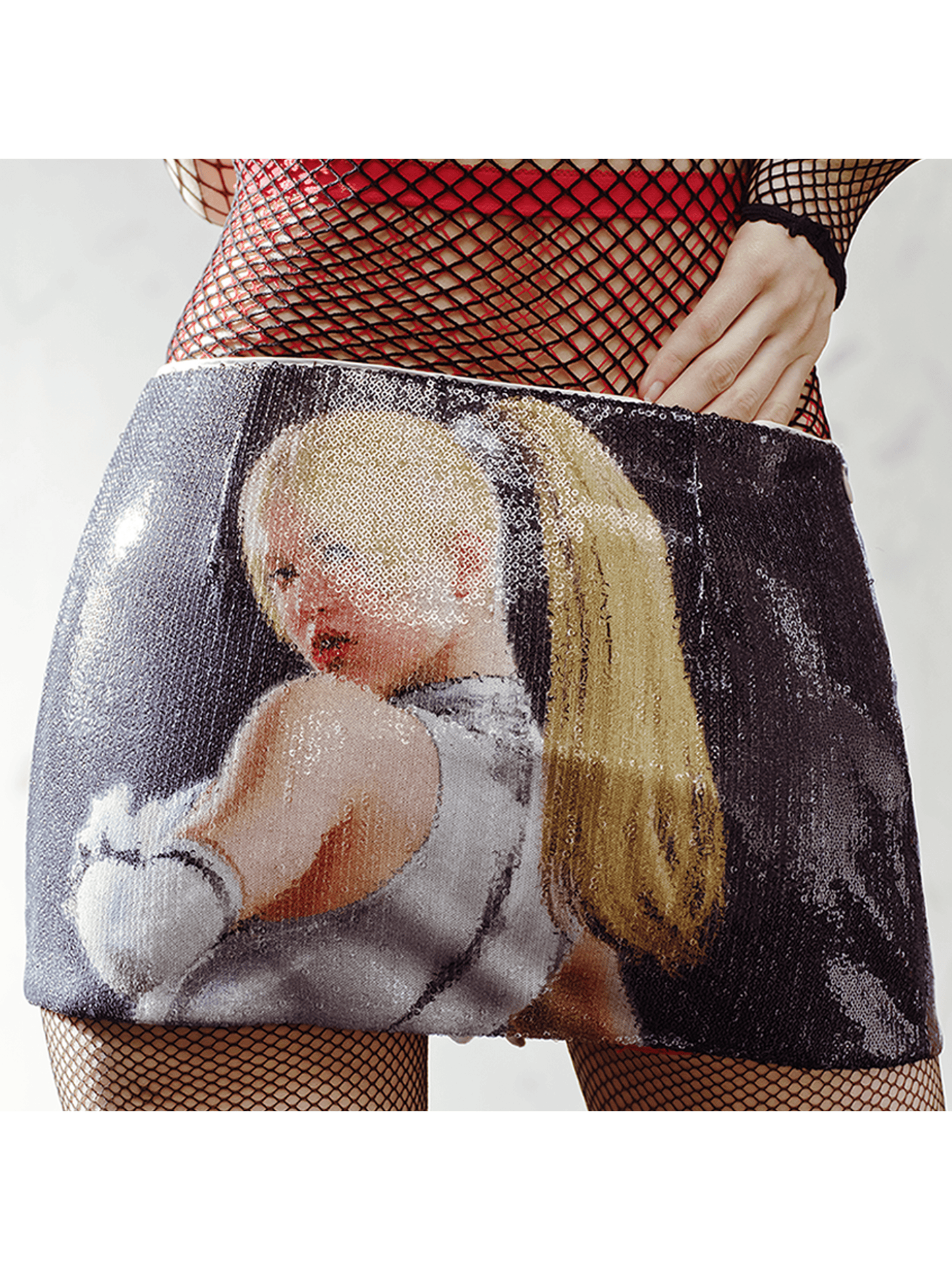 Sequin Game Print Skorts-TRINITE Studio-APOC STORE