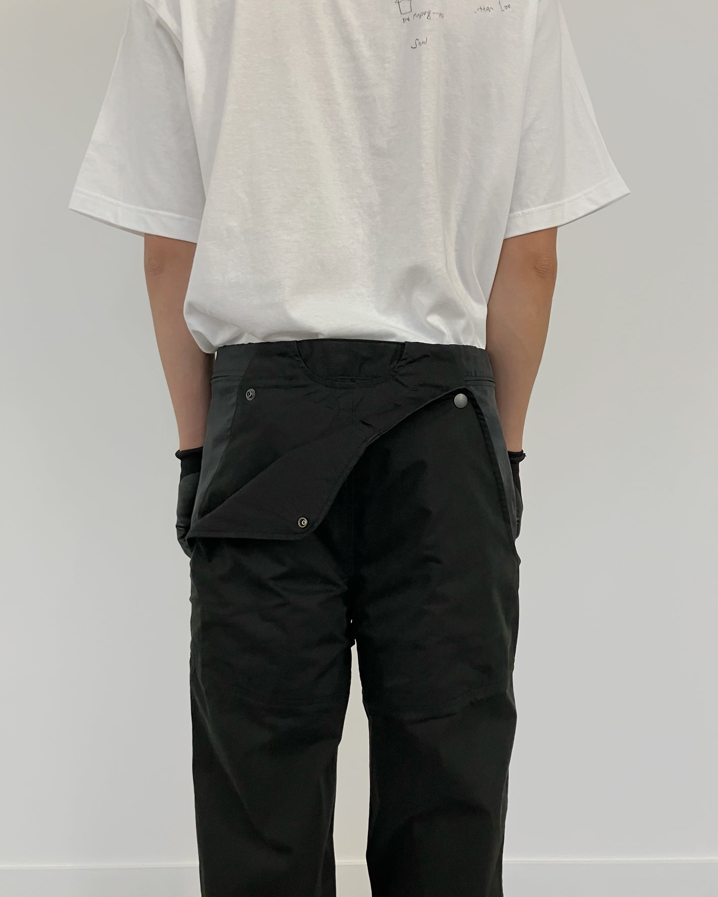 UTILITY ORGANZA POCKET PANTS BLACK-EGNARTS-APOC STORE