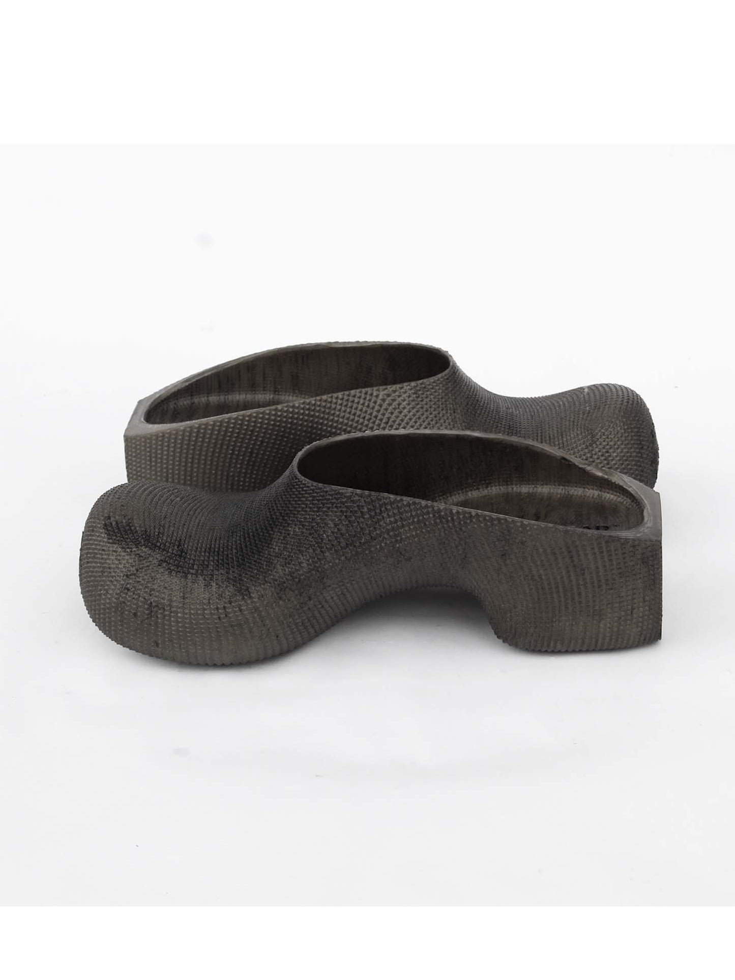 Heeled Clogs - Dark (Brownish)-BODY AMPLIFICATION DEVICES-APOC STORE