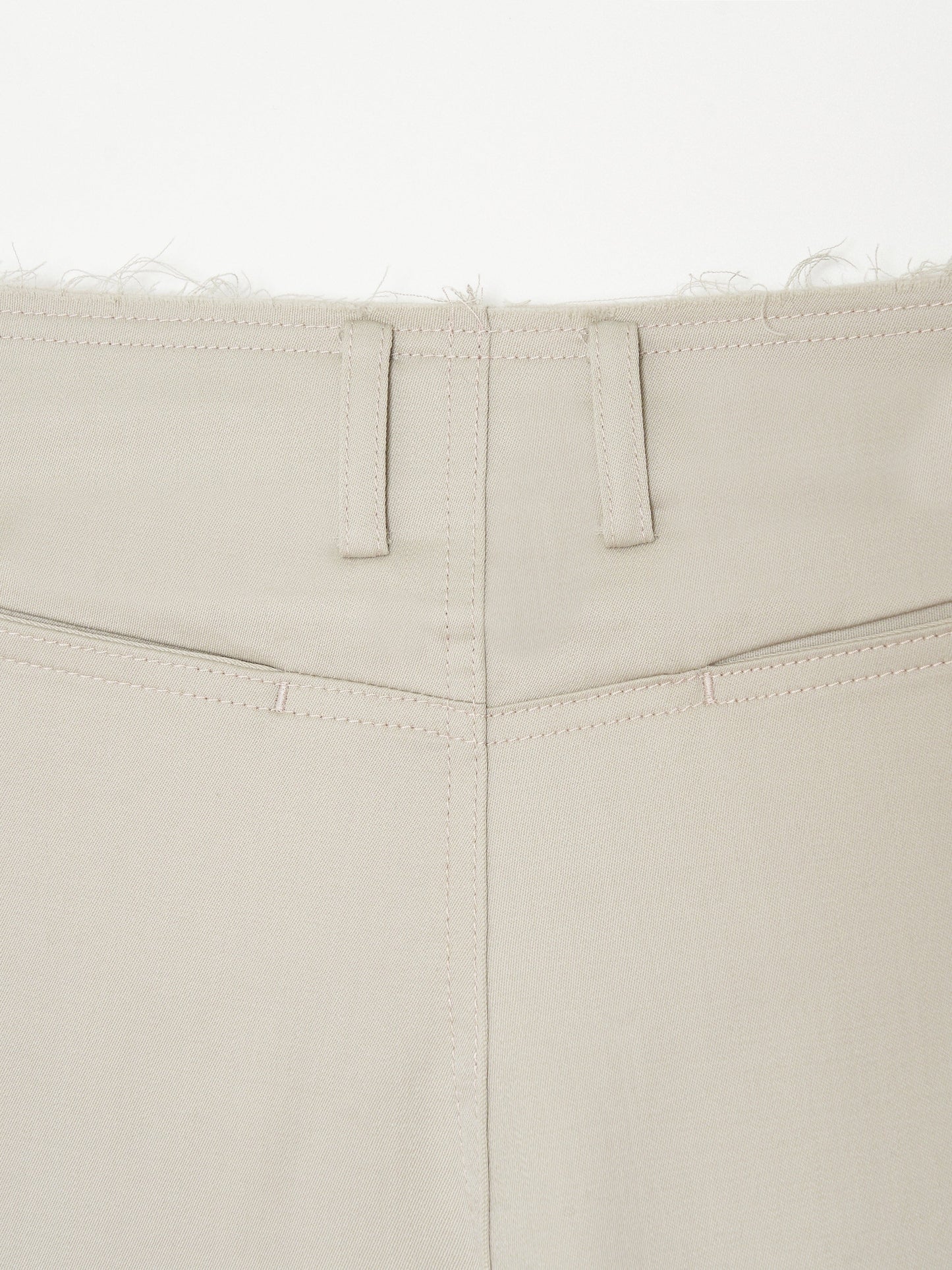 Distressed Wool Flair fit Pants 001 - Beige-Taekh-APOC STORE