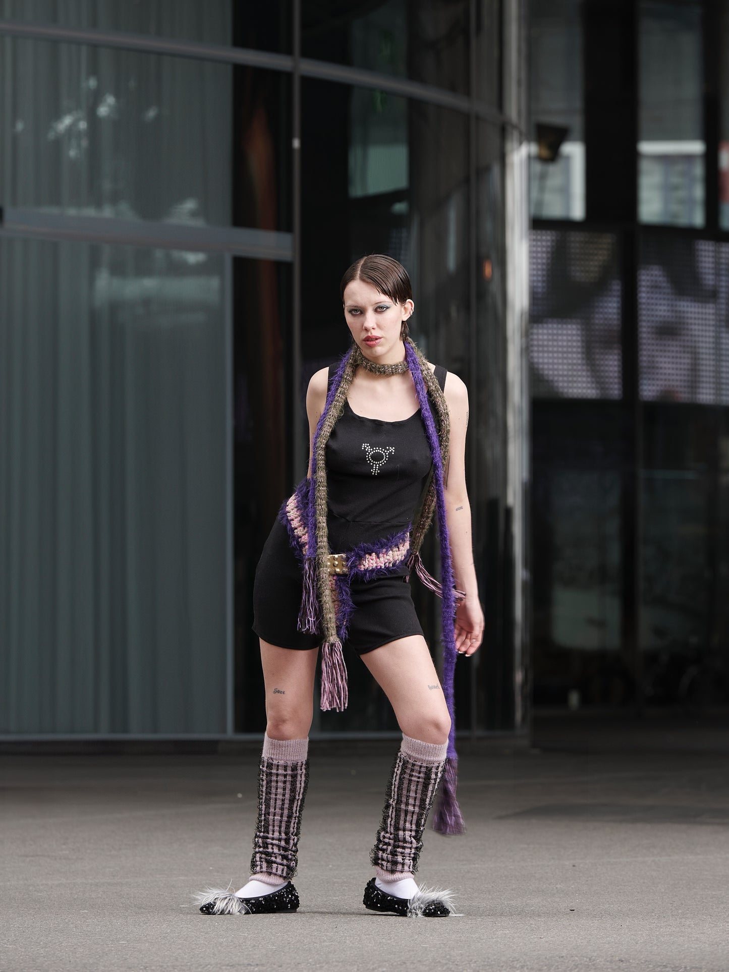 Hairy leg warmers purple-TATi-APOC STORE