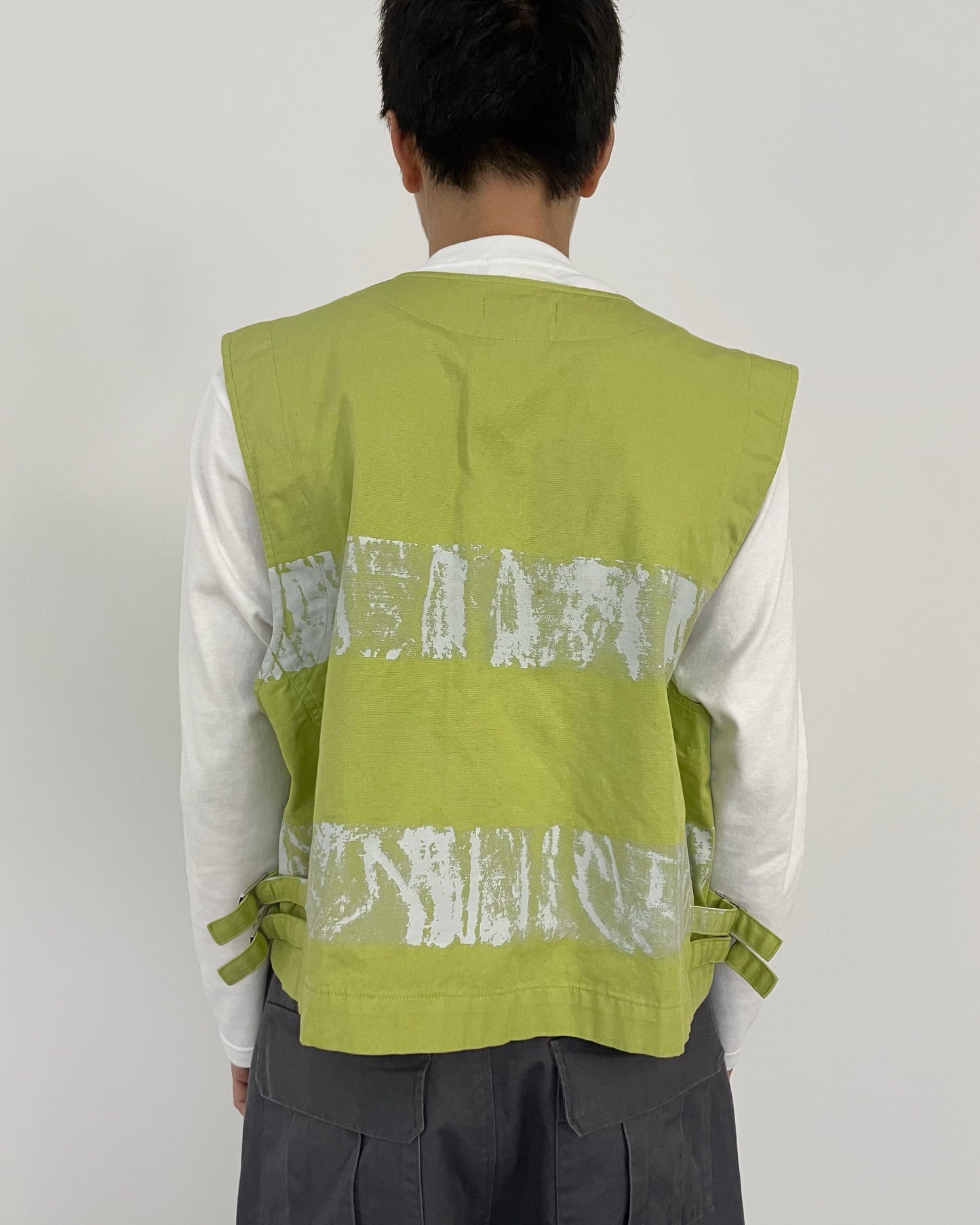 PAINTED VEST LIME-EGNARTS-APOC STORE