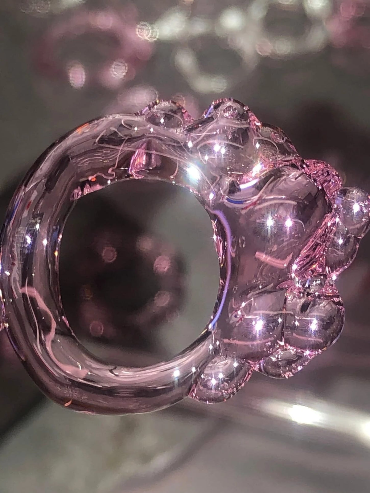 Chunky Beaded Glass Ring 0093-Rain and Rivers-APOC STORE