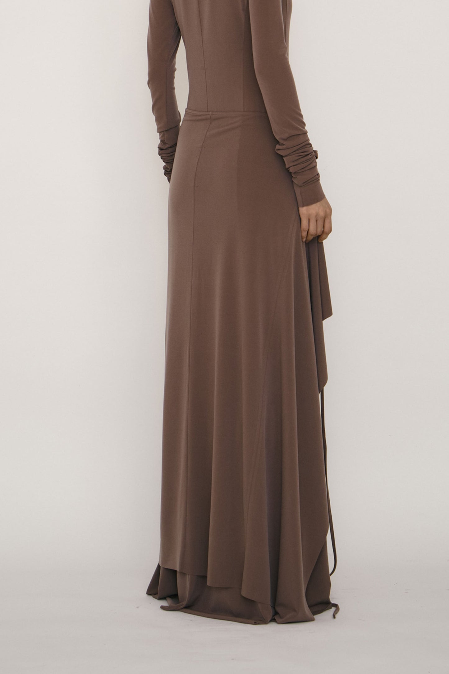 Khaki One-Piece Wrap Skirt-arc us arkus-APOC STORE