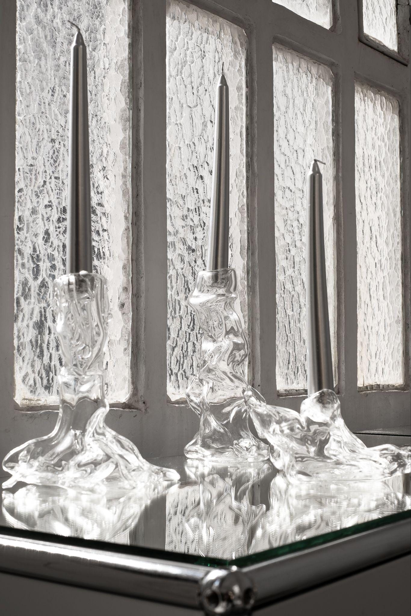 Transparent Melted Candelabros-Agustina Ros-APOC STORE