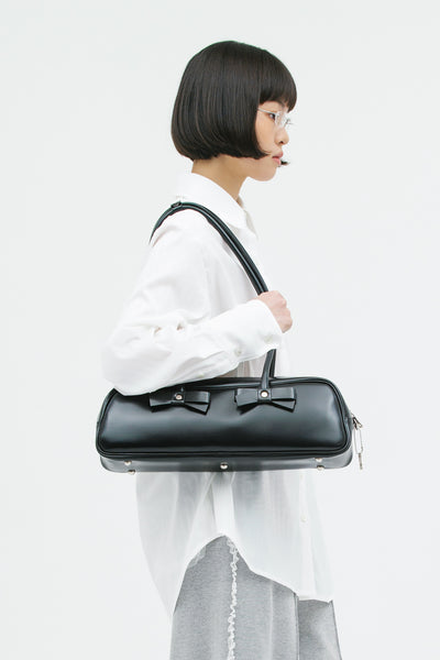 SAENGIN STUDIOS RIBBON BAGUETTE BAG BLACK – APOC STORE