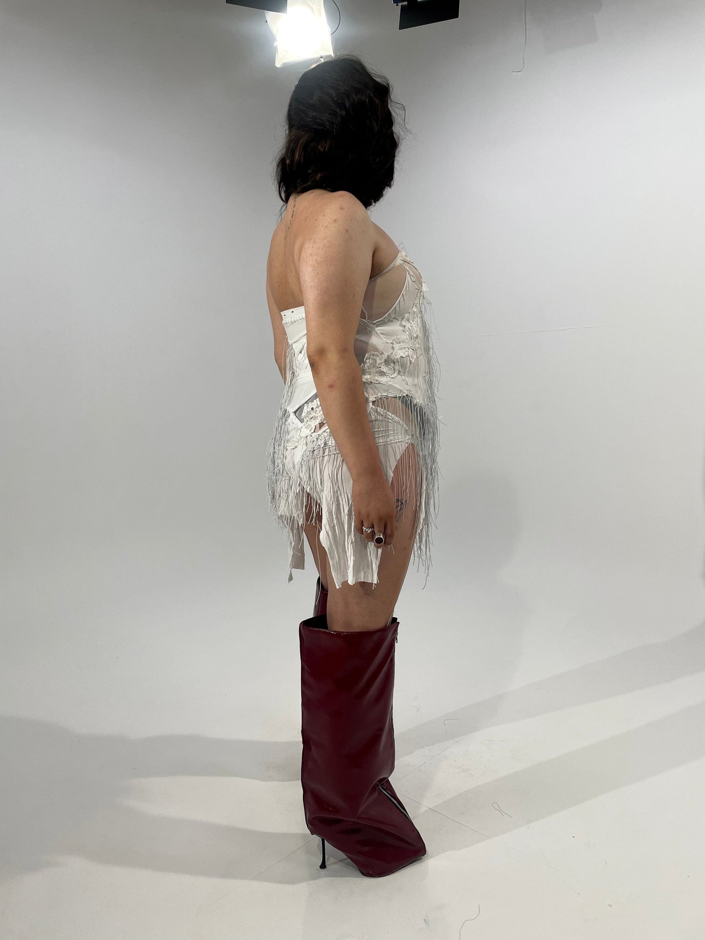 Fishnet Lace tube dress-Alectra Rothschild / Masculina-APOC STORE