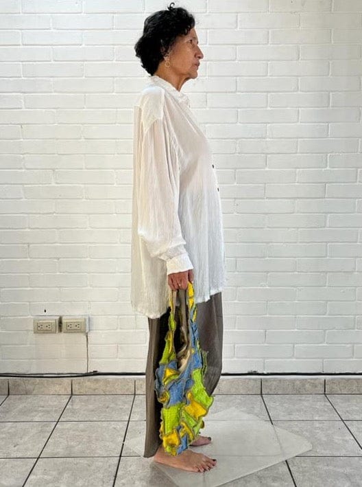 Hand Cut Hand Sewn Stretch Weave Sack Bag-Luna Del Pinal-APOC STORE