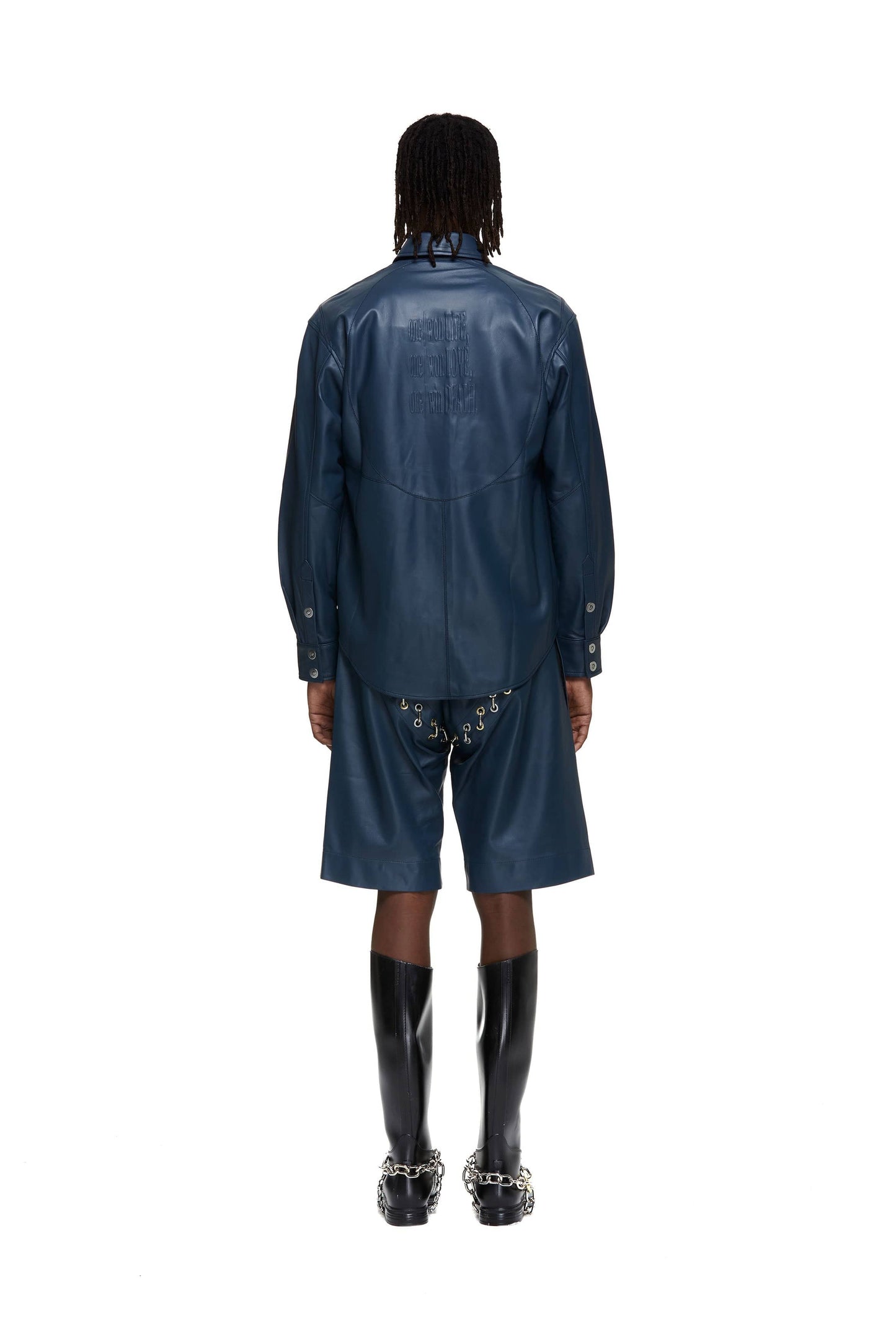 Leather Zip Shirt Jacket-XIMONLEE-APOC STORE