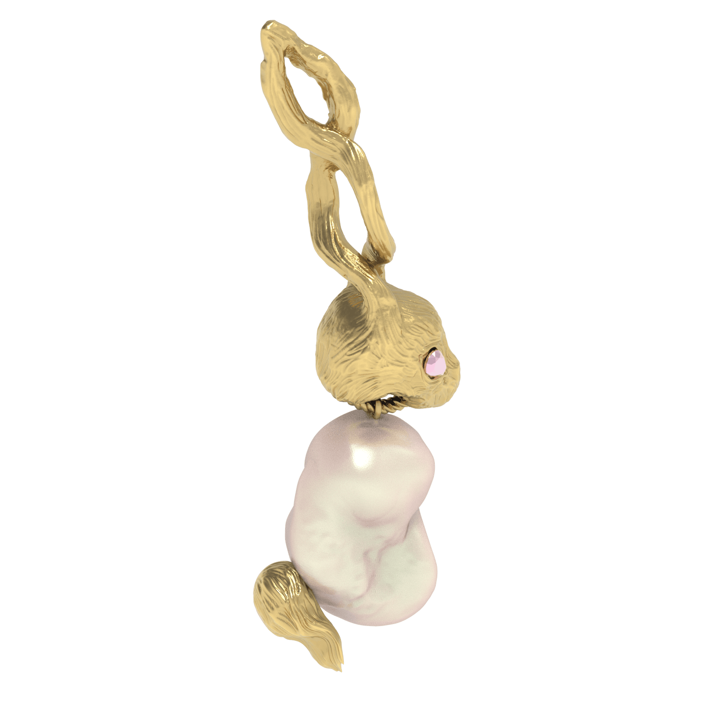 Pink Gold Lucky Rabbit Pearl Necklace-Ancient Future-APOC STORE