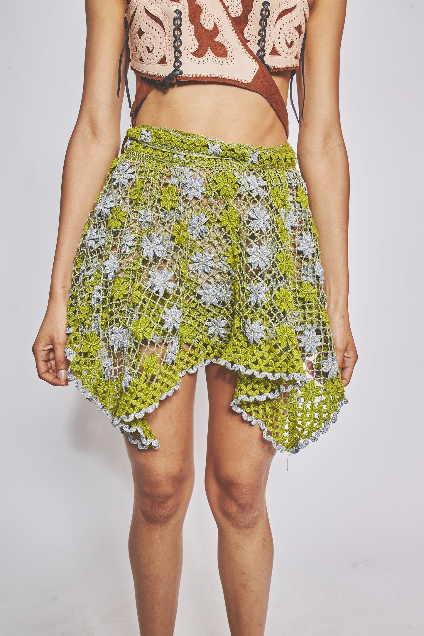 Pixie Skirt - Green Silver-VEREDAS-APOC STORE