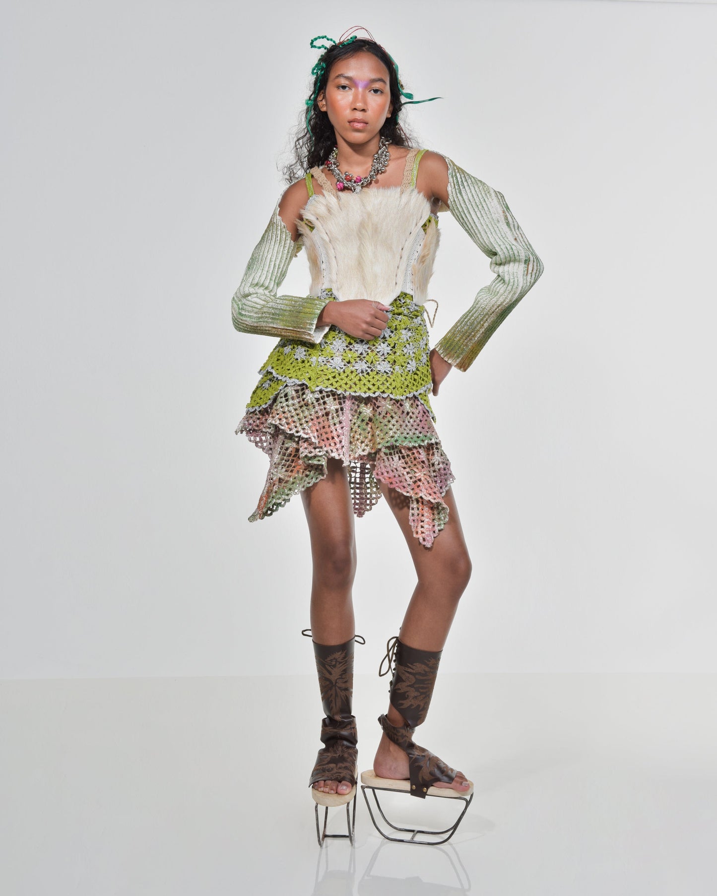 Green Paintbrush Latex Sleeve-VEREDAS-APOC STORE