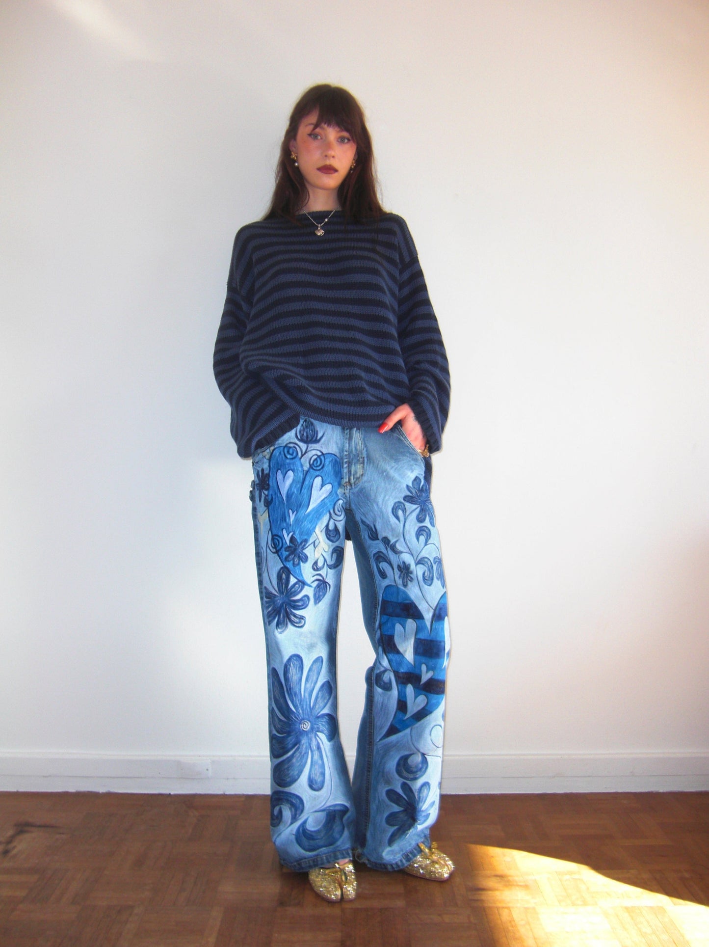 Flower & Heart Jeans-Anna Castellano-APOC STORE