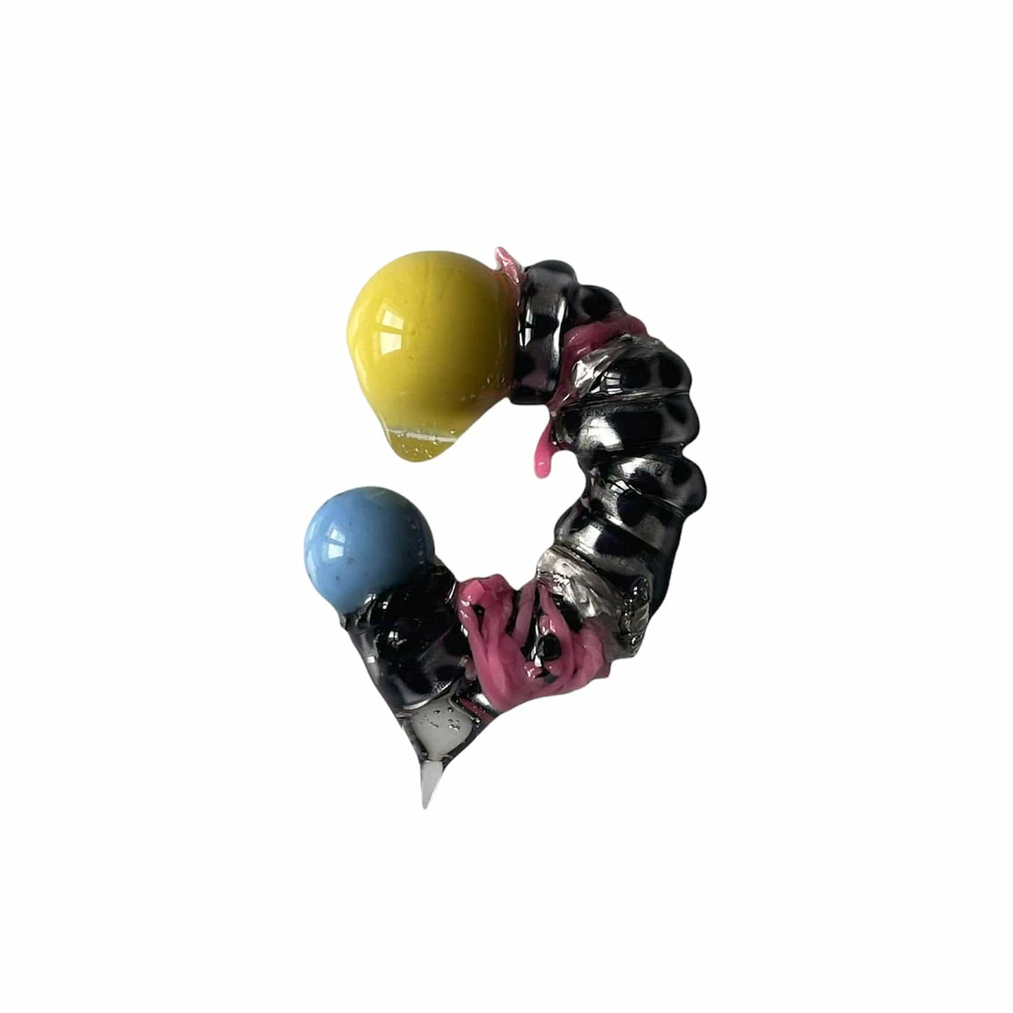 Large Resin Earcuff Yellow Blue Black Pink-Lueder x Kkrreeiiss-APOC STORE