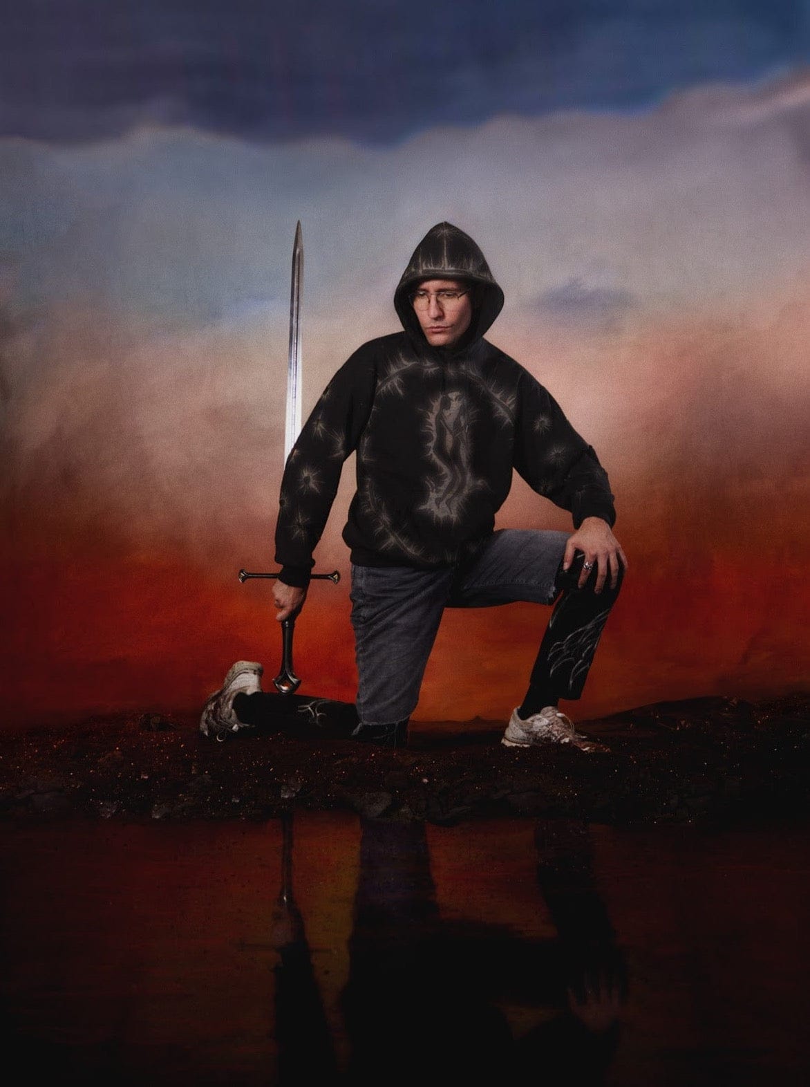 Ritual Hoodie Black-Thibaut Knapp-APOC STORE