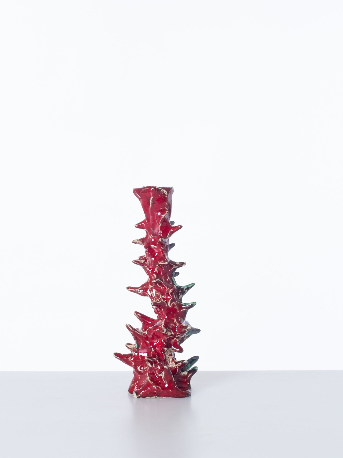 Spike Candleholder Half Red-Alex Zeta-APOC STORE