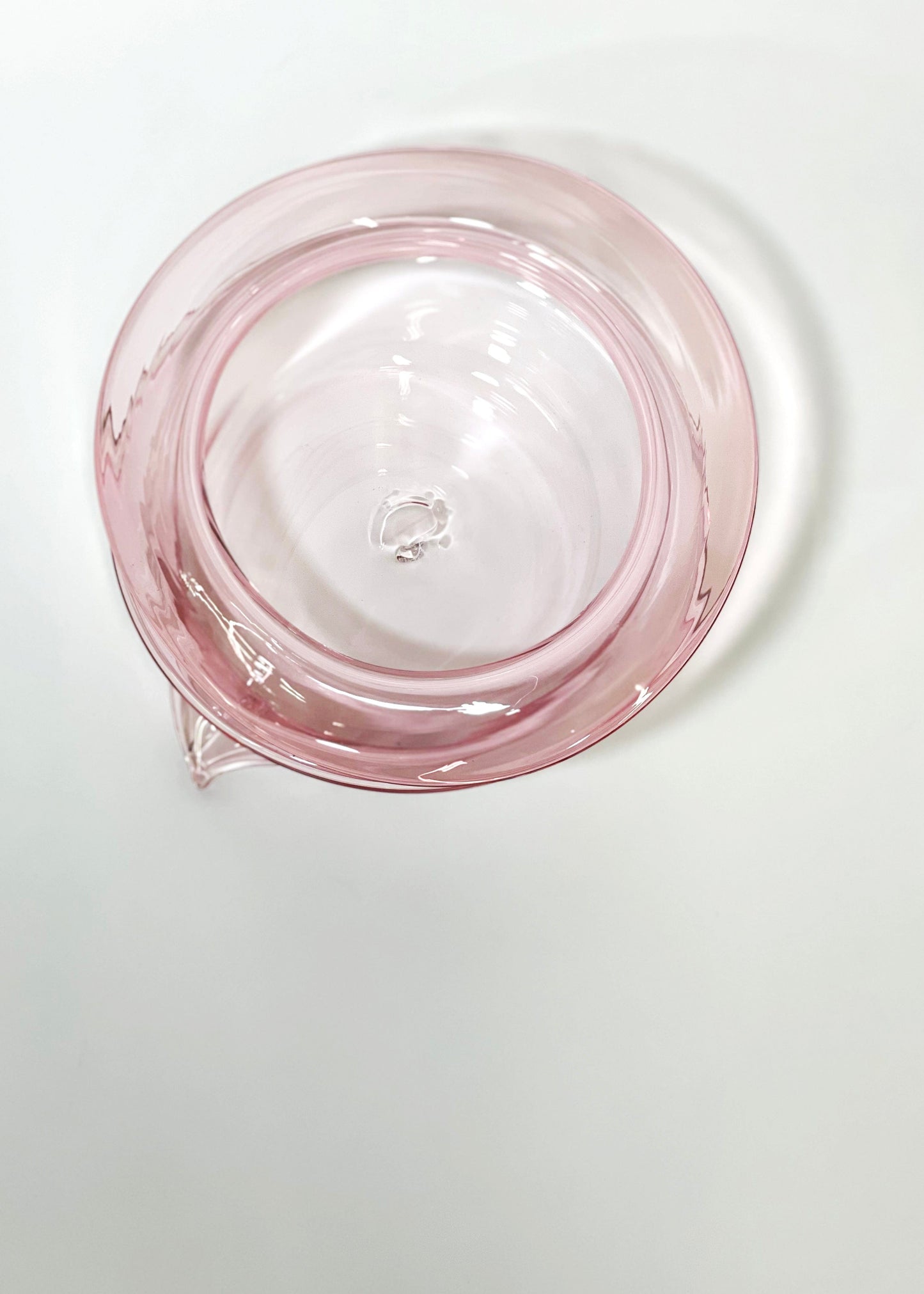 Large Deflated Bowl #4 in Pink-Sticky Glass-APOC STORE