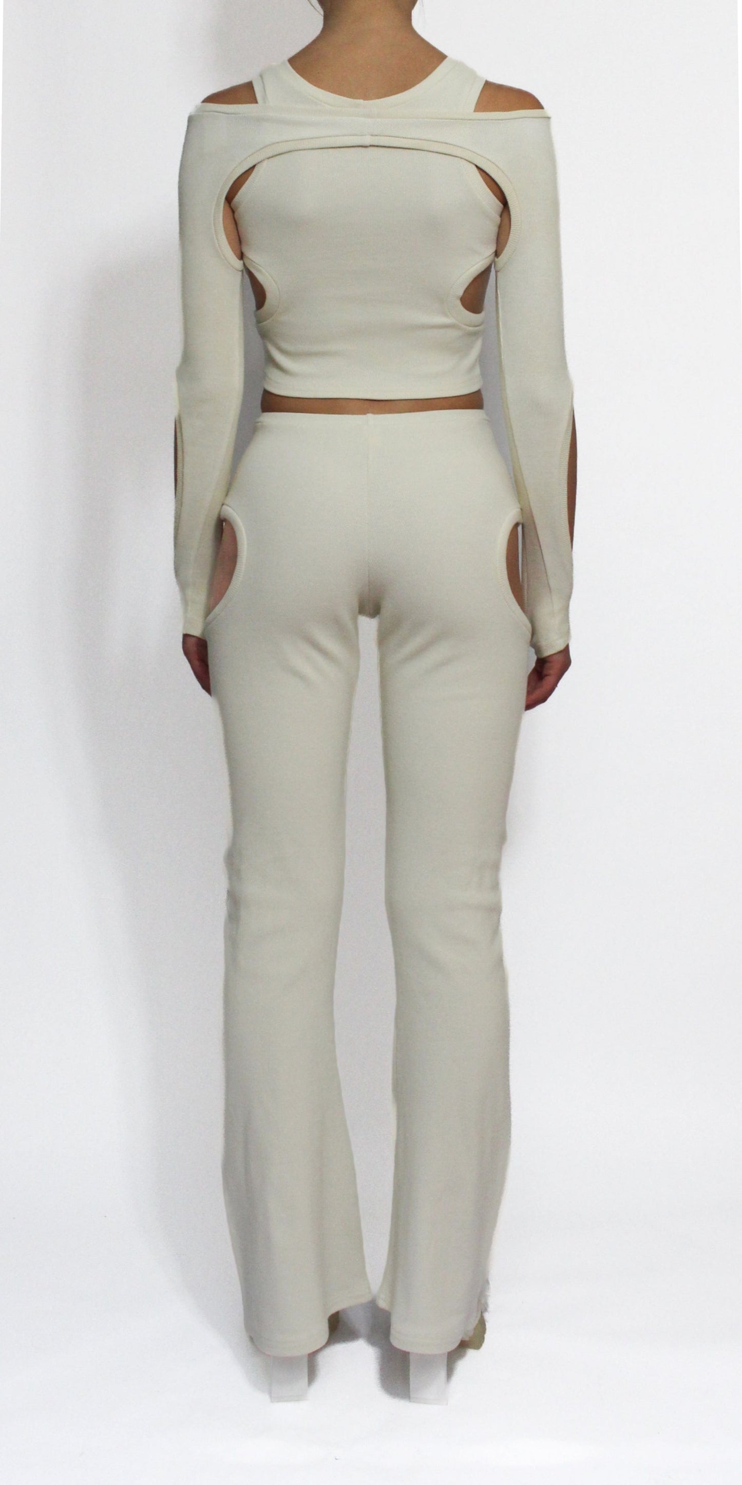 Beige Orbit Pants-Oriens-APOC STORE