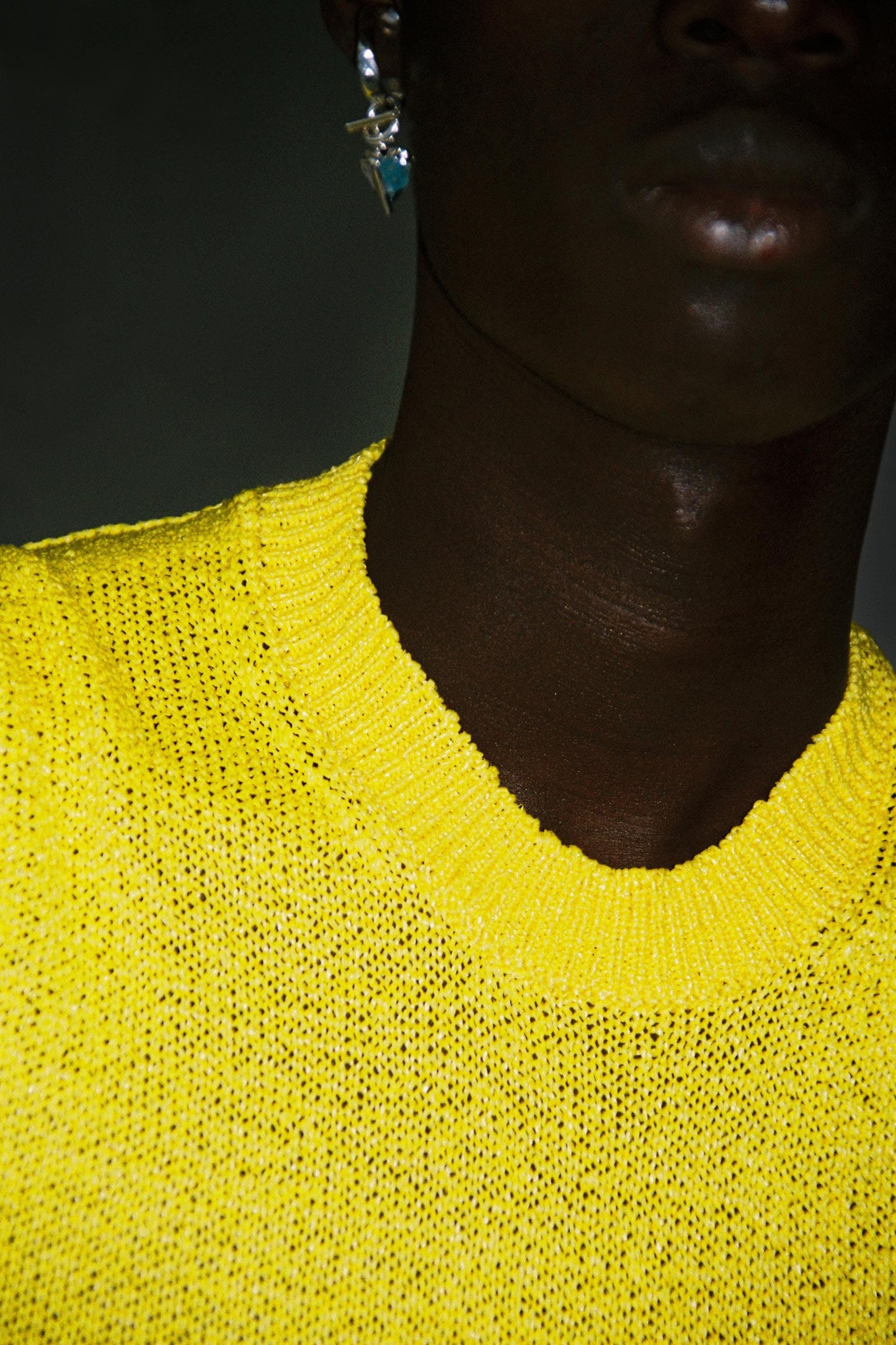 Silver Ear Cuff with Removable Blue Heminmorphite Pendant-Karmuel Young-APOC STORE