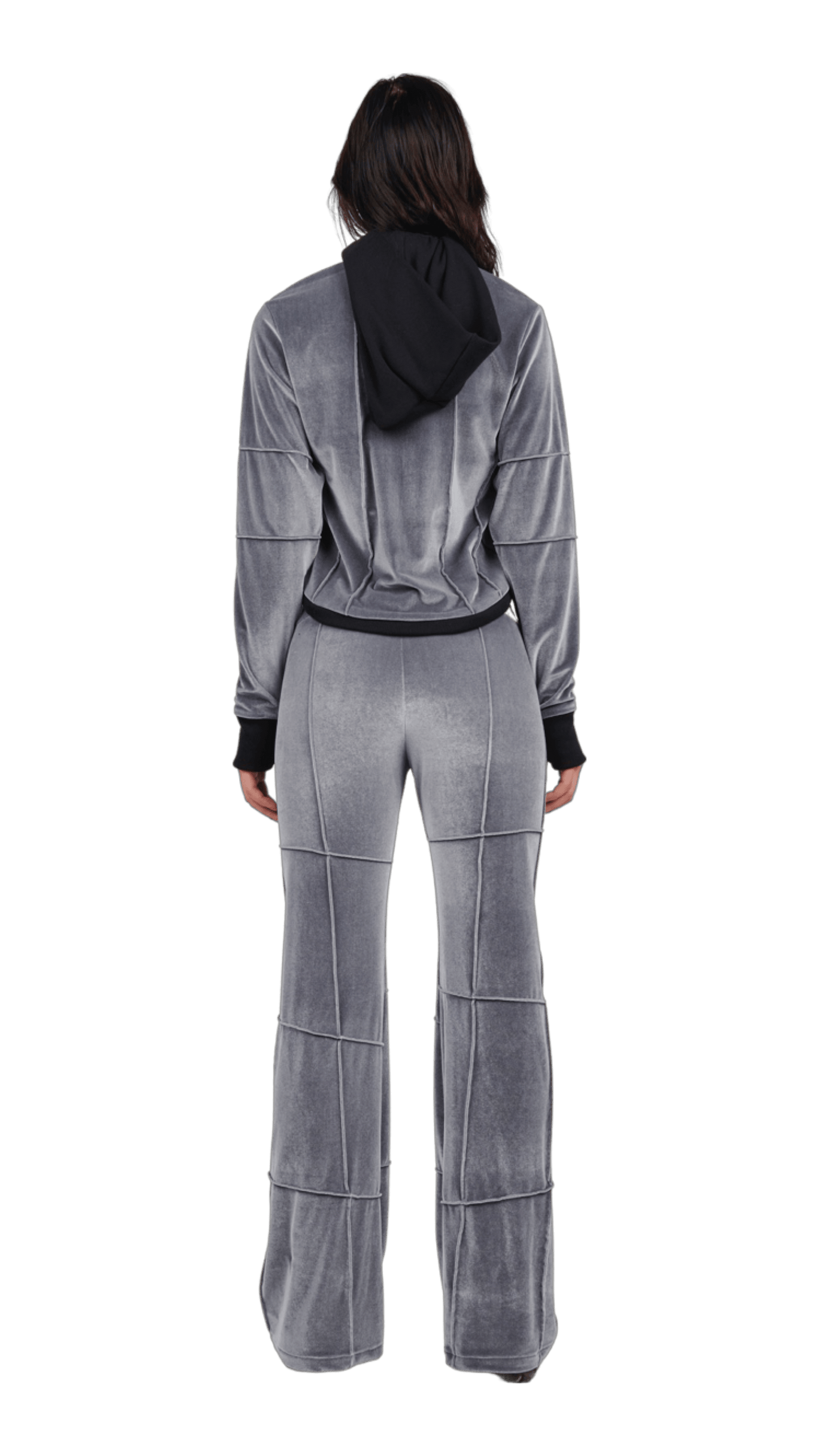 Grey Flare Leg Spider Pants-Karlaidlaw-APOC STORE