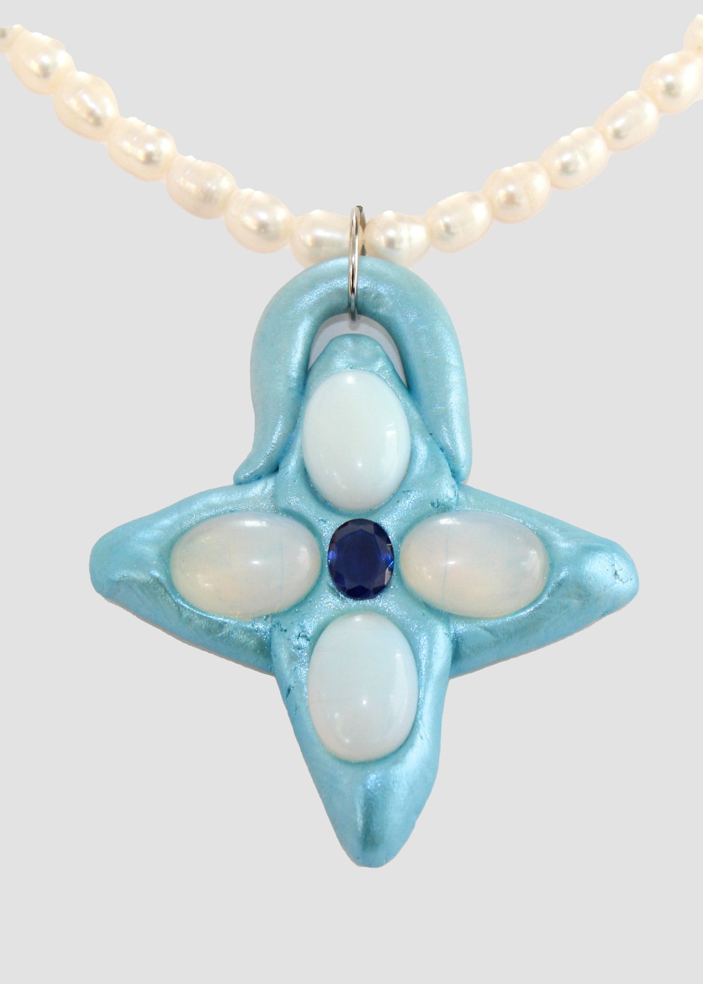 Blue Bubble Pearl Choker-Emma Pryde-APOC STORE