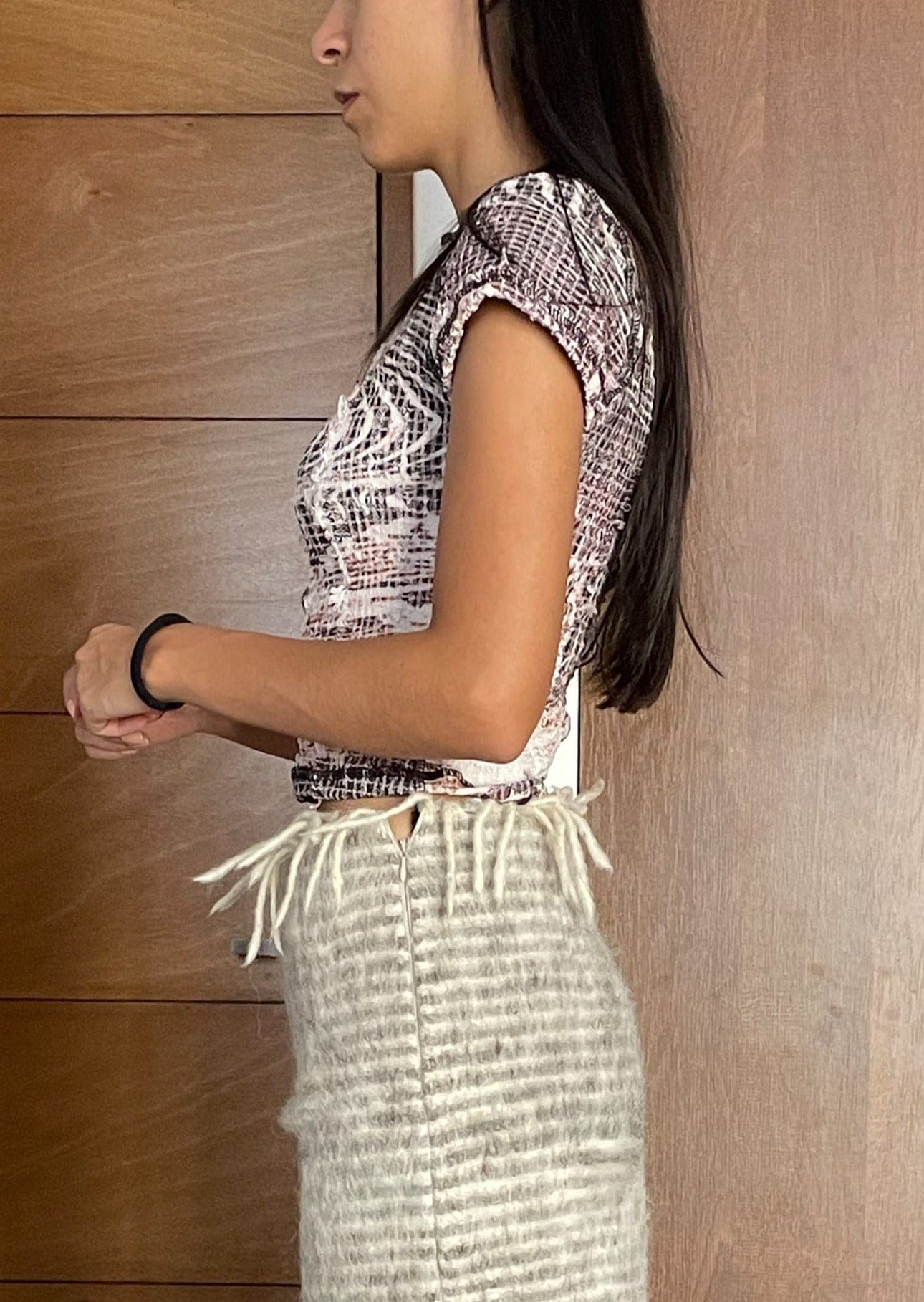 Topographic Stretch Weave Tee-Luna Del Pinal-APOC STORE