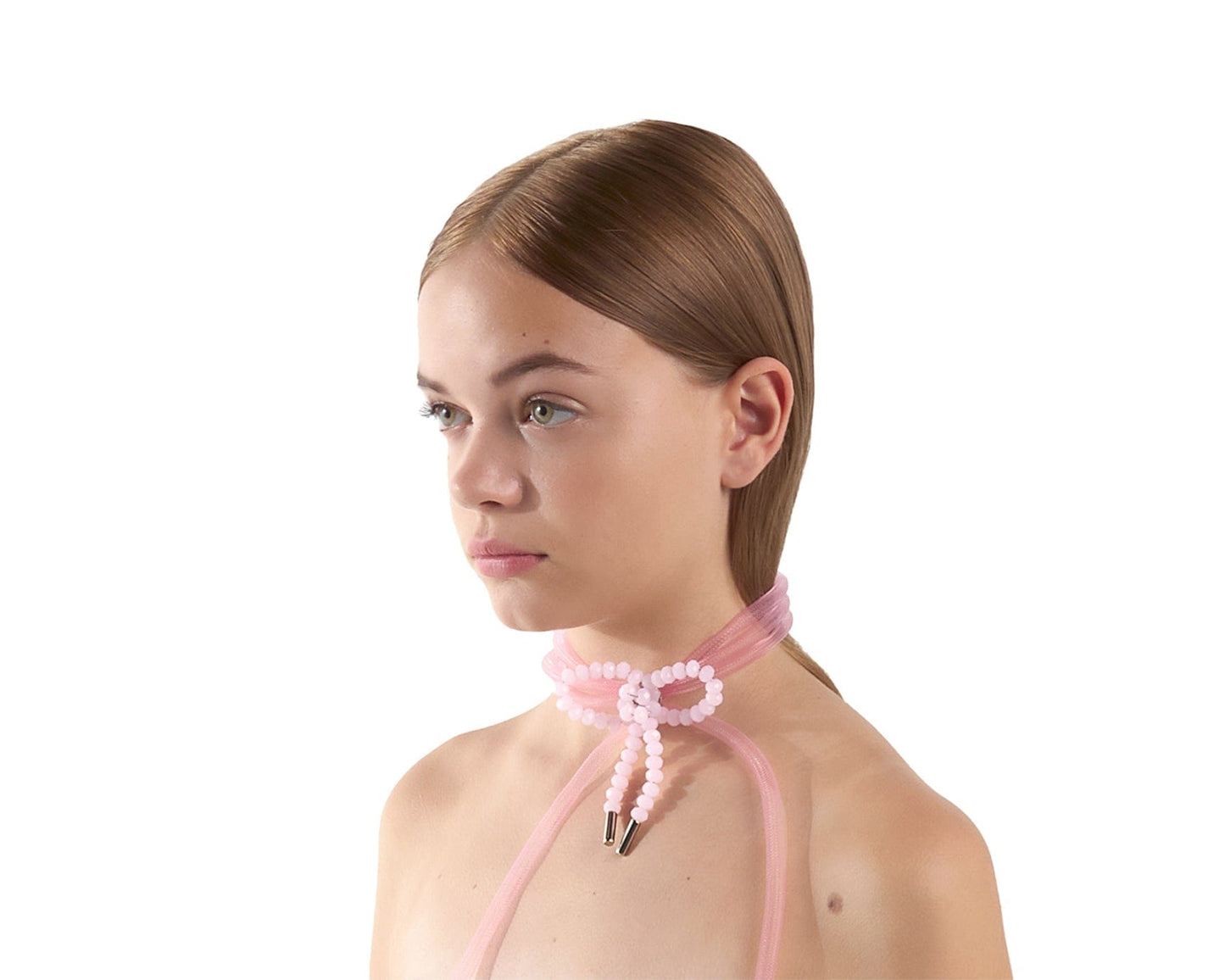Lady Ribbon Choker - Pale Pink / Pink-1CONCEPT-APOC STORE