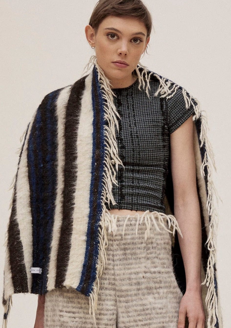 Overdyed Stretch Weave Tee-Luna Del Pinal-APOC STORE