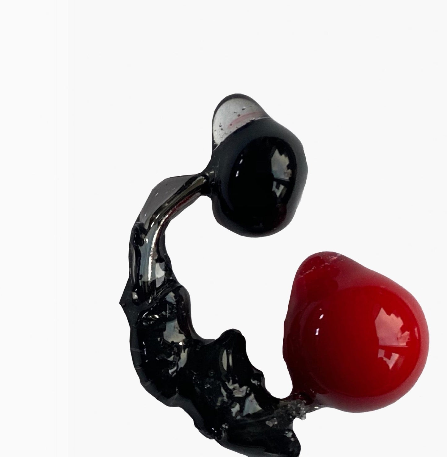Large Resin Earcuff Black Red-Lueder x Kkrreeiiss-APOC STORE