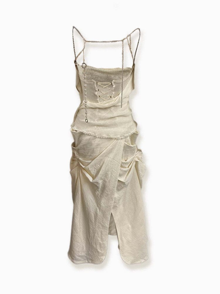 Bound by Chains Sleeveless Dress-Olivia Rubens-APOC STORE